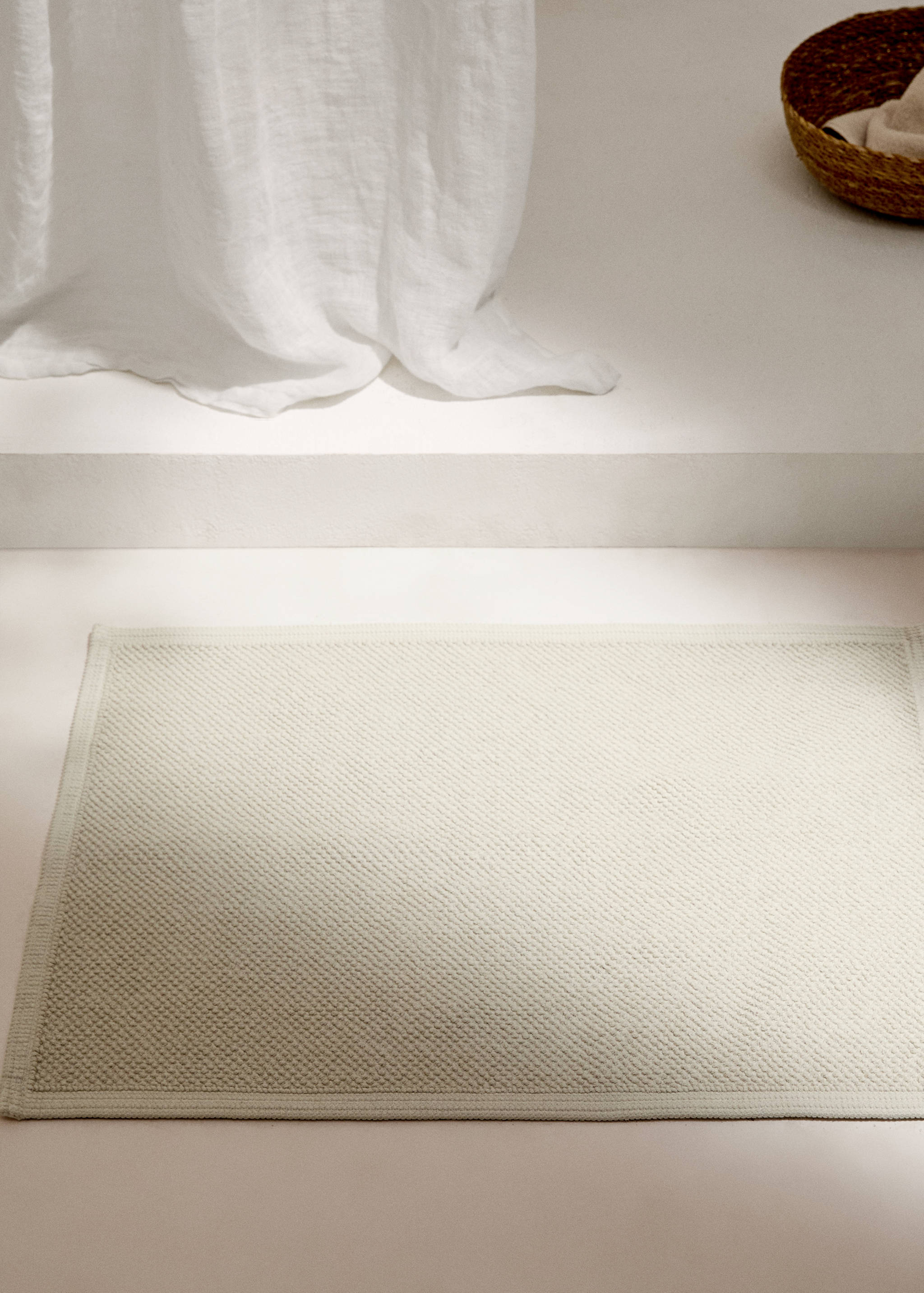 100% cotton bouclé bath rug - General plane