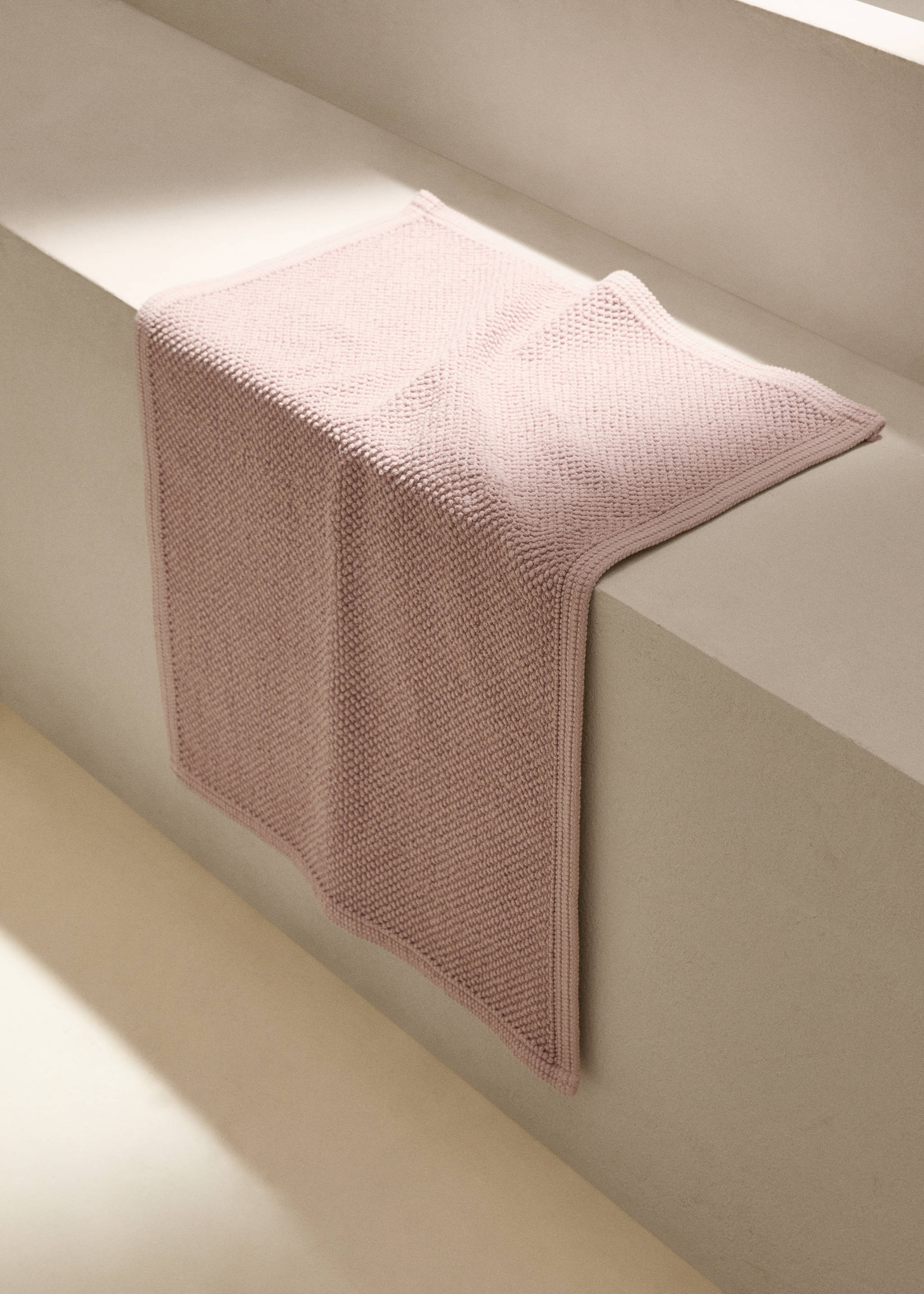 100% cotton bouclé bath rug - General plane