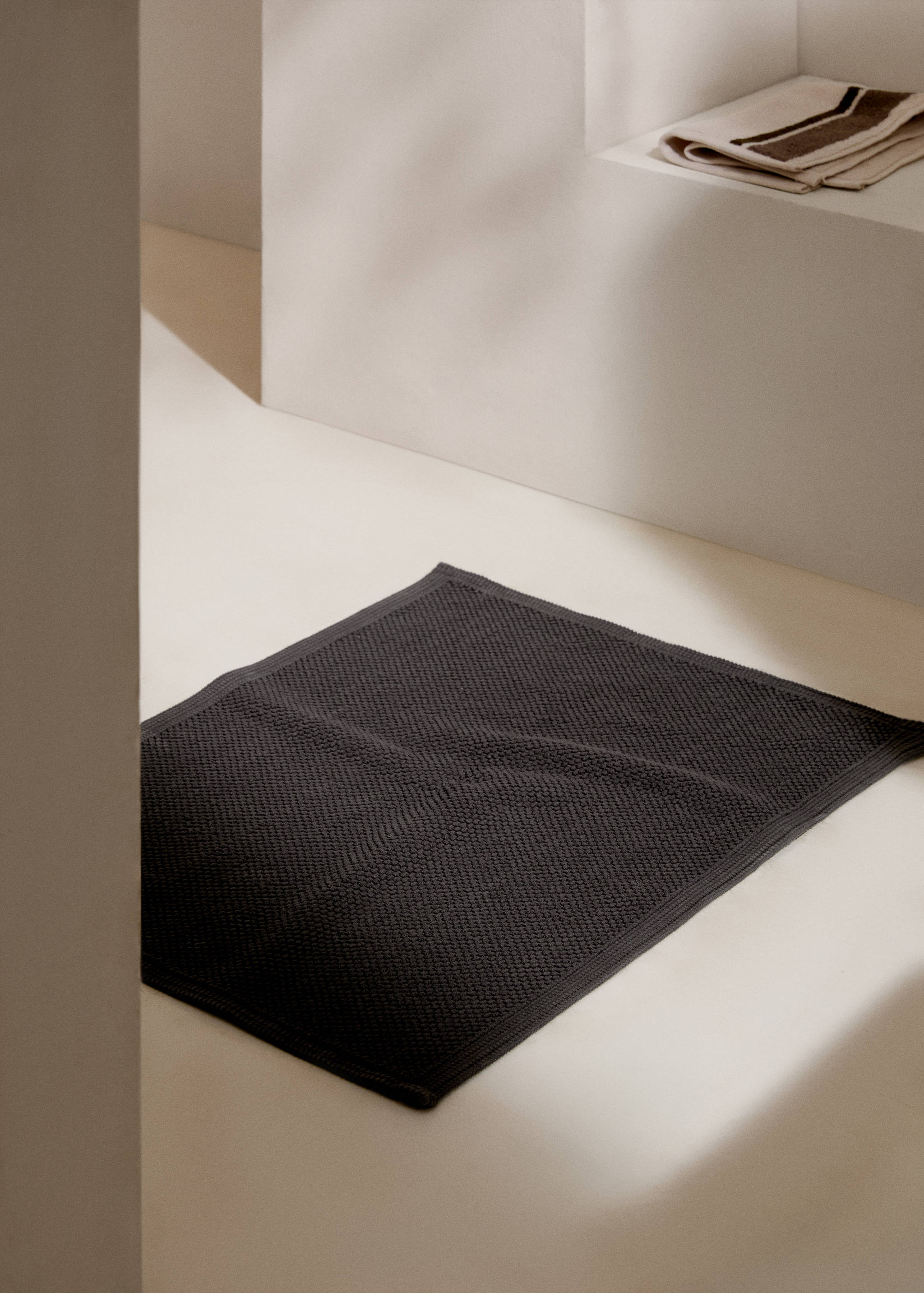 100% cotton bouclé bath rug - General plane