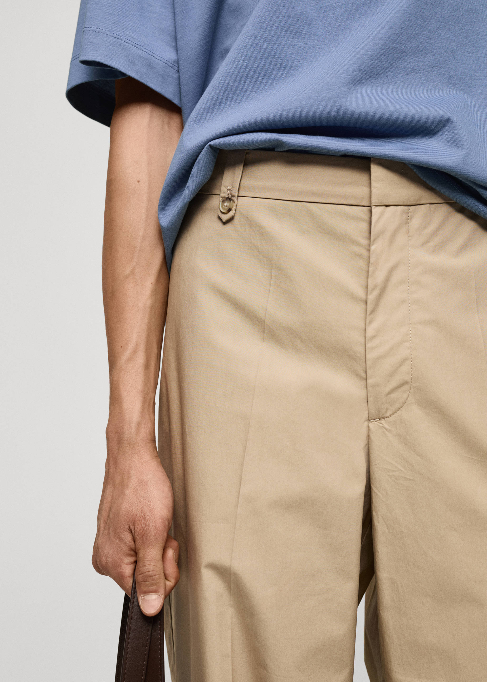 Regular-fit 100% cotton trousers - Details of the article 1