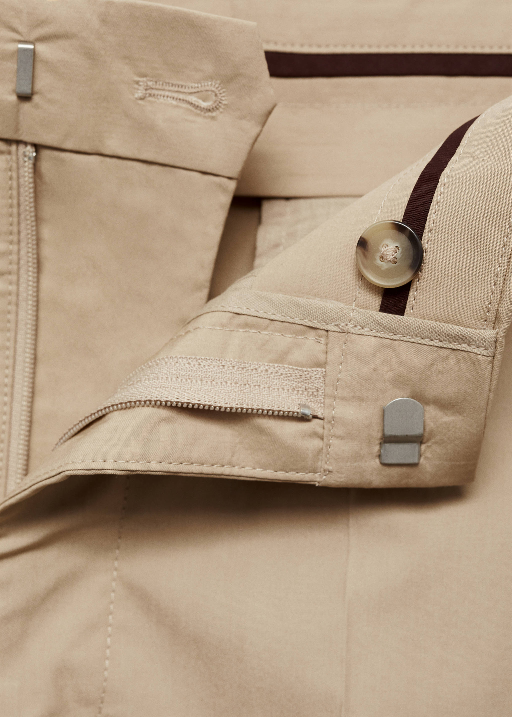 Regular-fit 100% cotton trousers - Details of the article 0