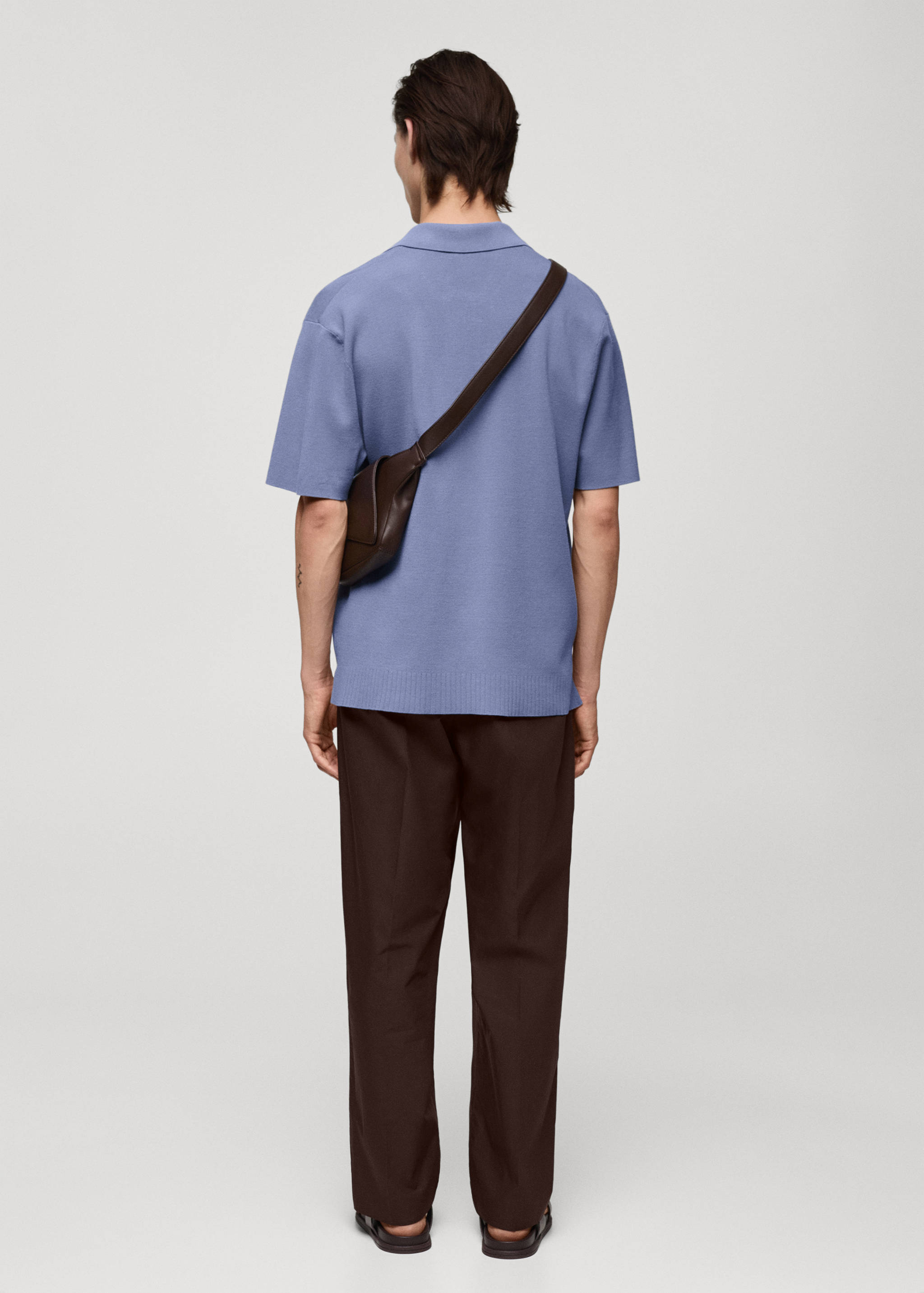 Regular-fit 100% cotton trousers - Reverse of the article