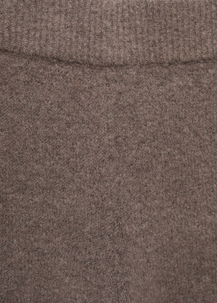 Straight knitted trousers — Brown