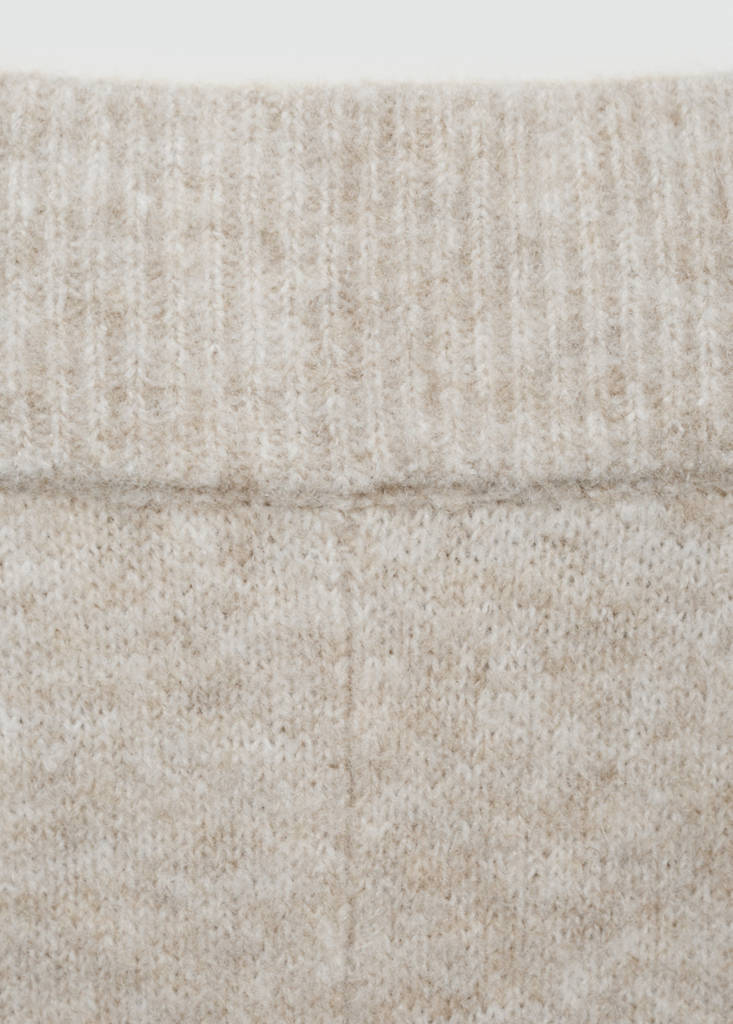 Straight knitted trousers — Light/Pastel Brown