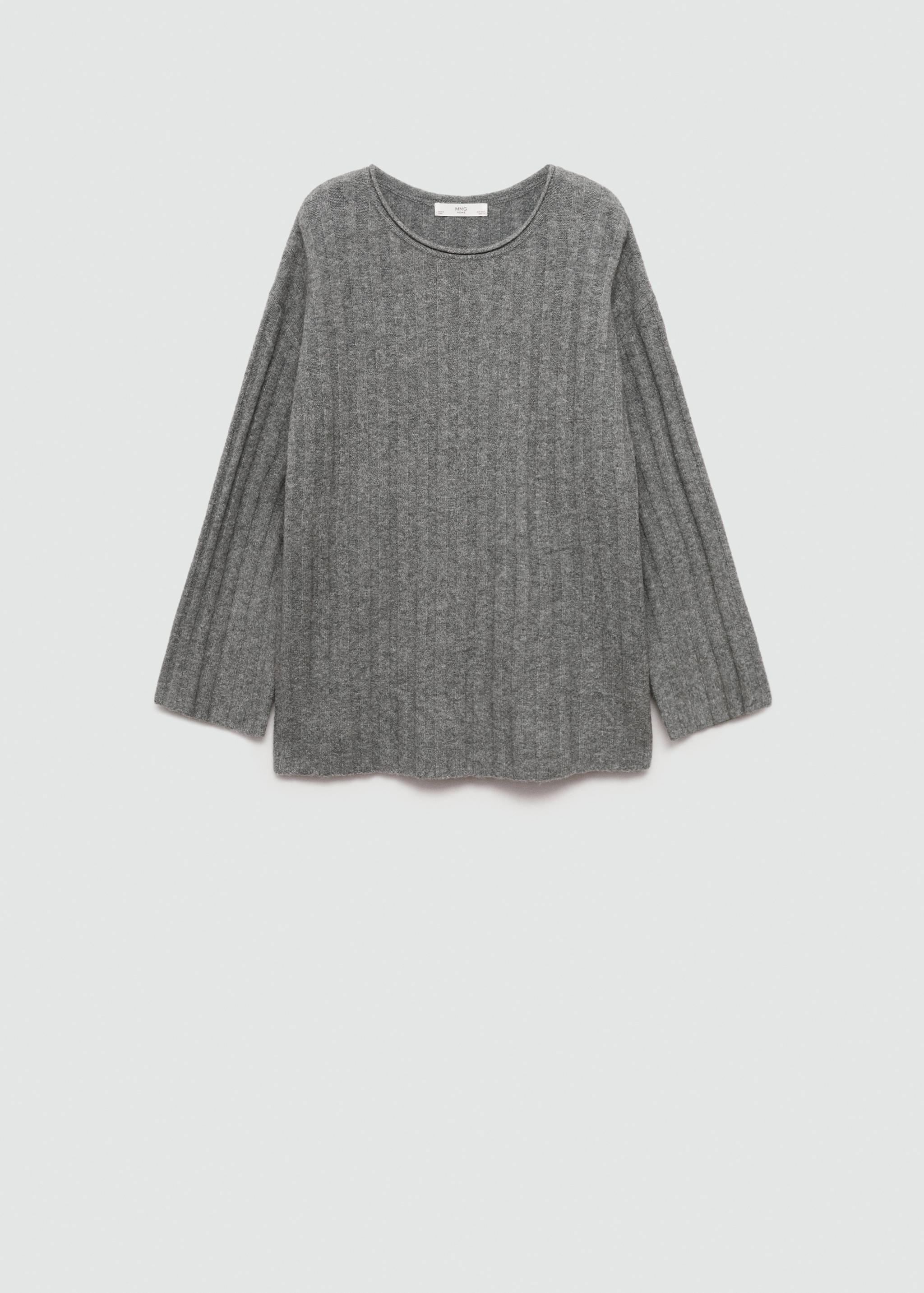Knitted ribbed sweater - Article without model