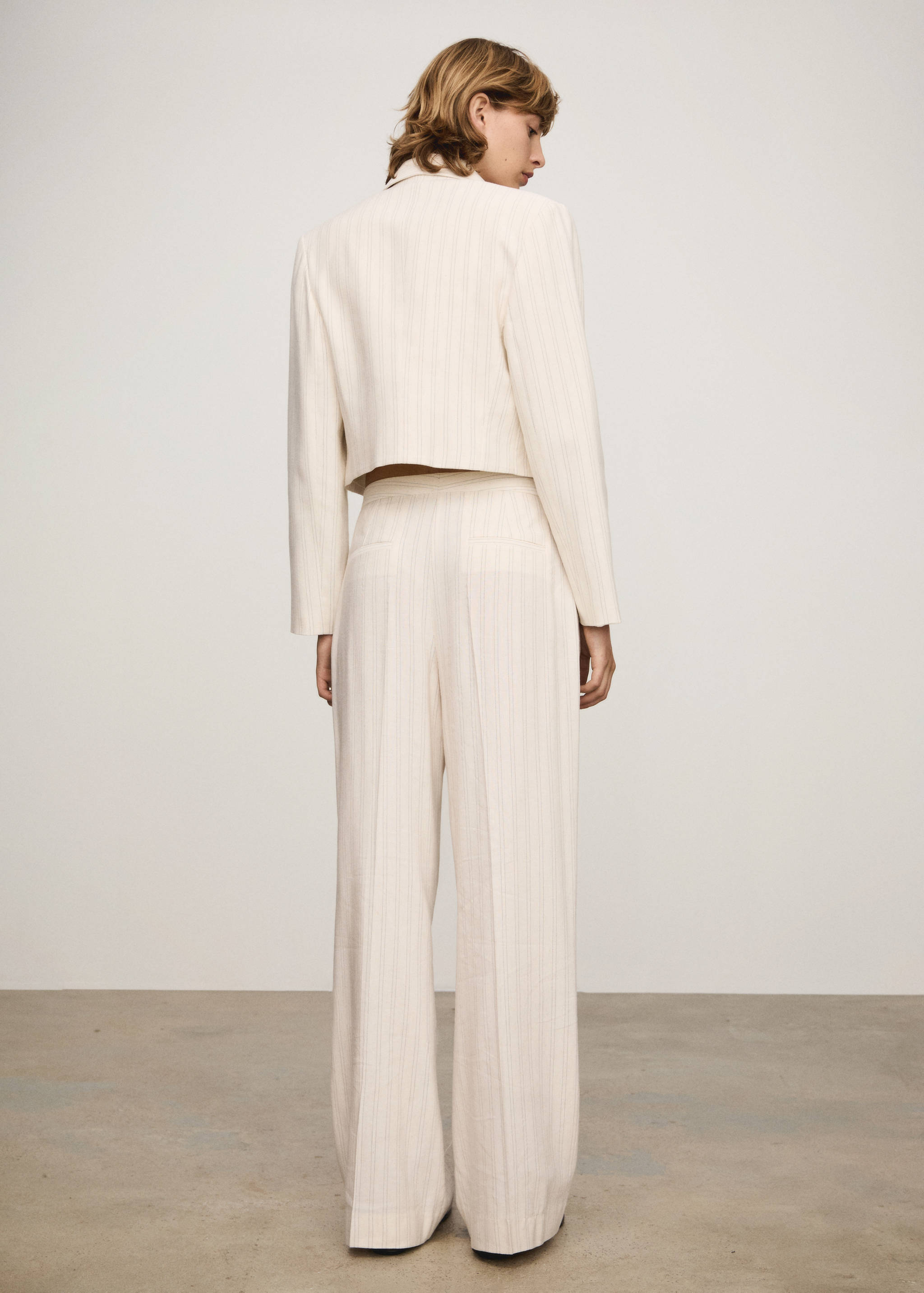 Pantalón recto rayas - Reverso del artículo