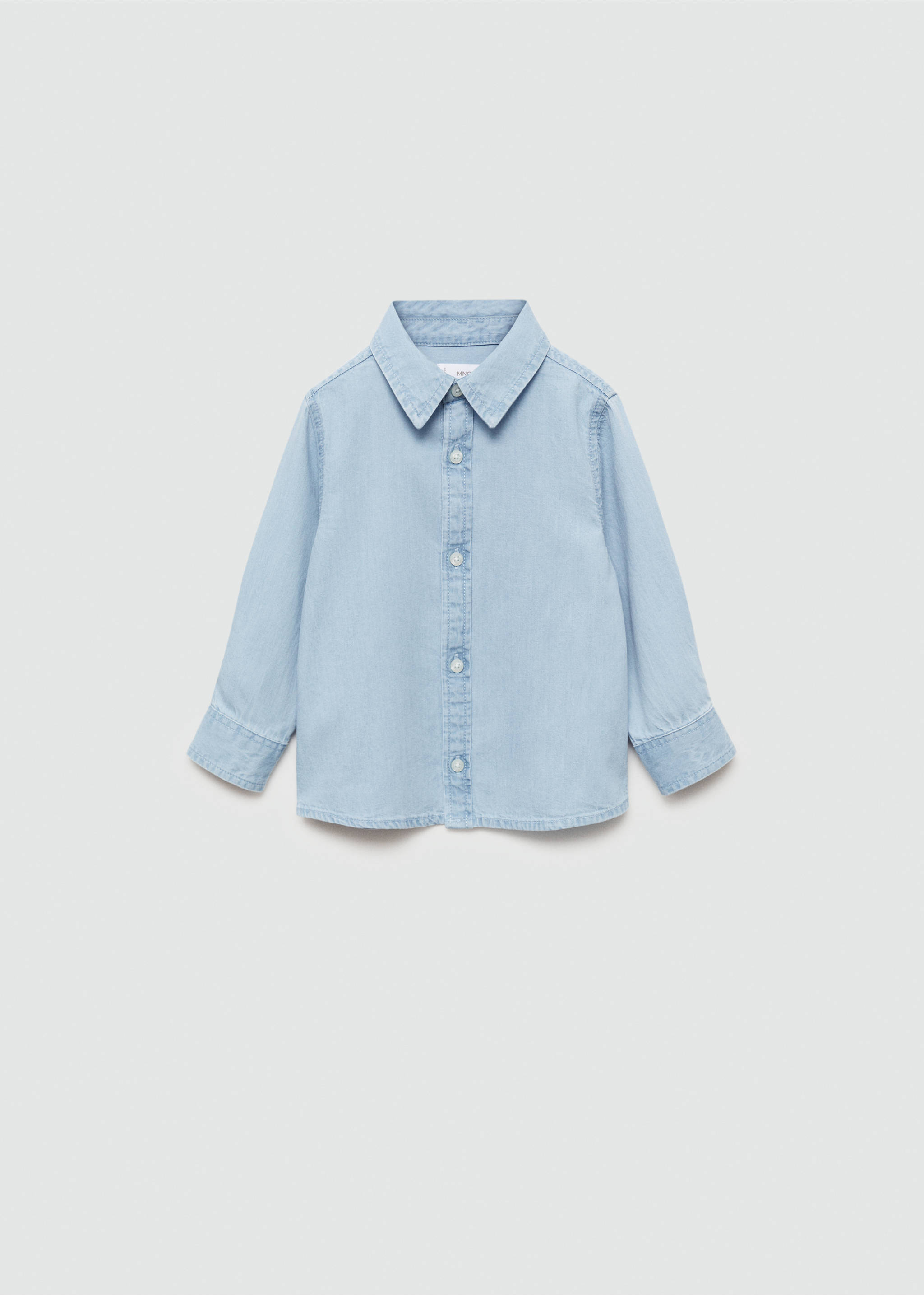 Рубашка regular fit из денима - Изделие без модели, Светло-синий. Ref: 77063274-00.
