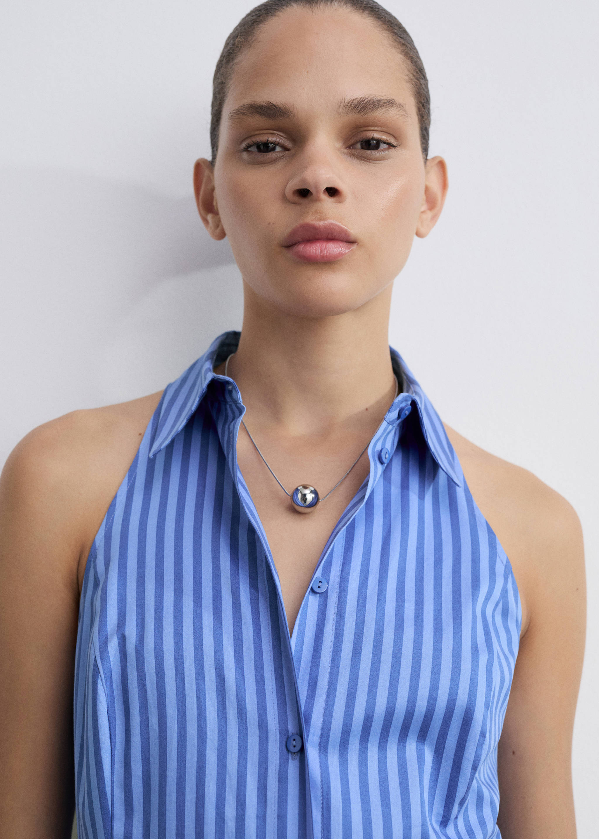 Striped shirt dress - Details of the article 1