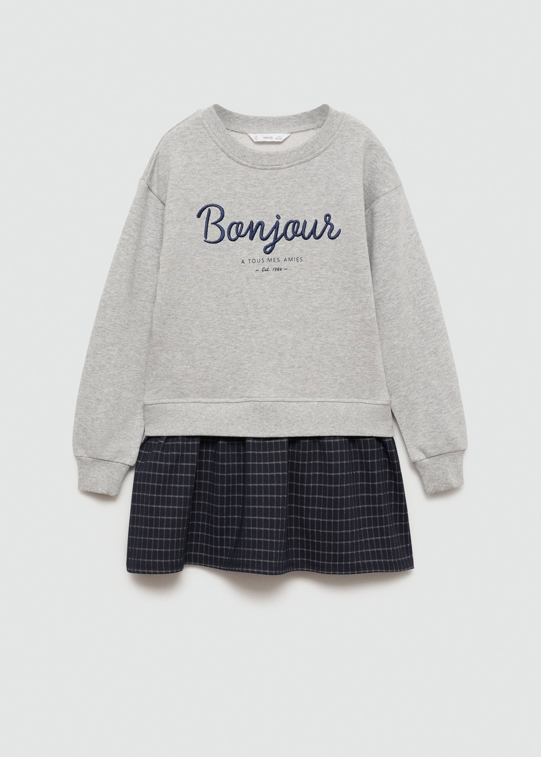 Vestido sudadera falda cuadros - Artículo sin modelo