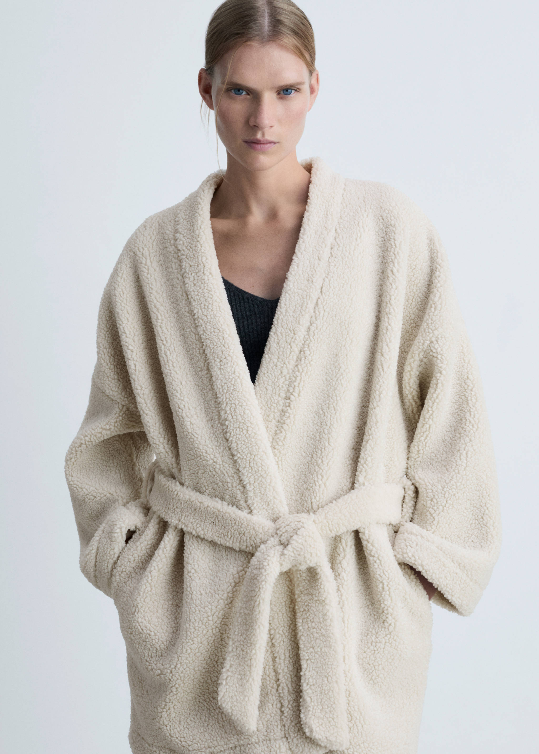 Robe de chambre polaire moutonnée - Détail de l'article 2