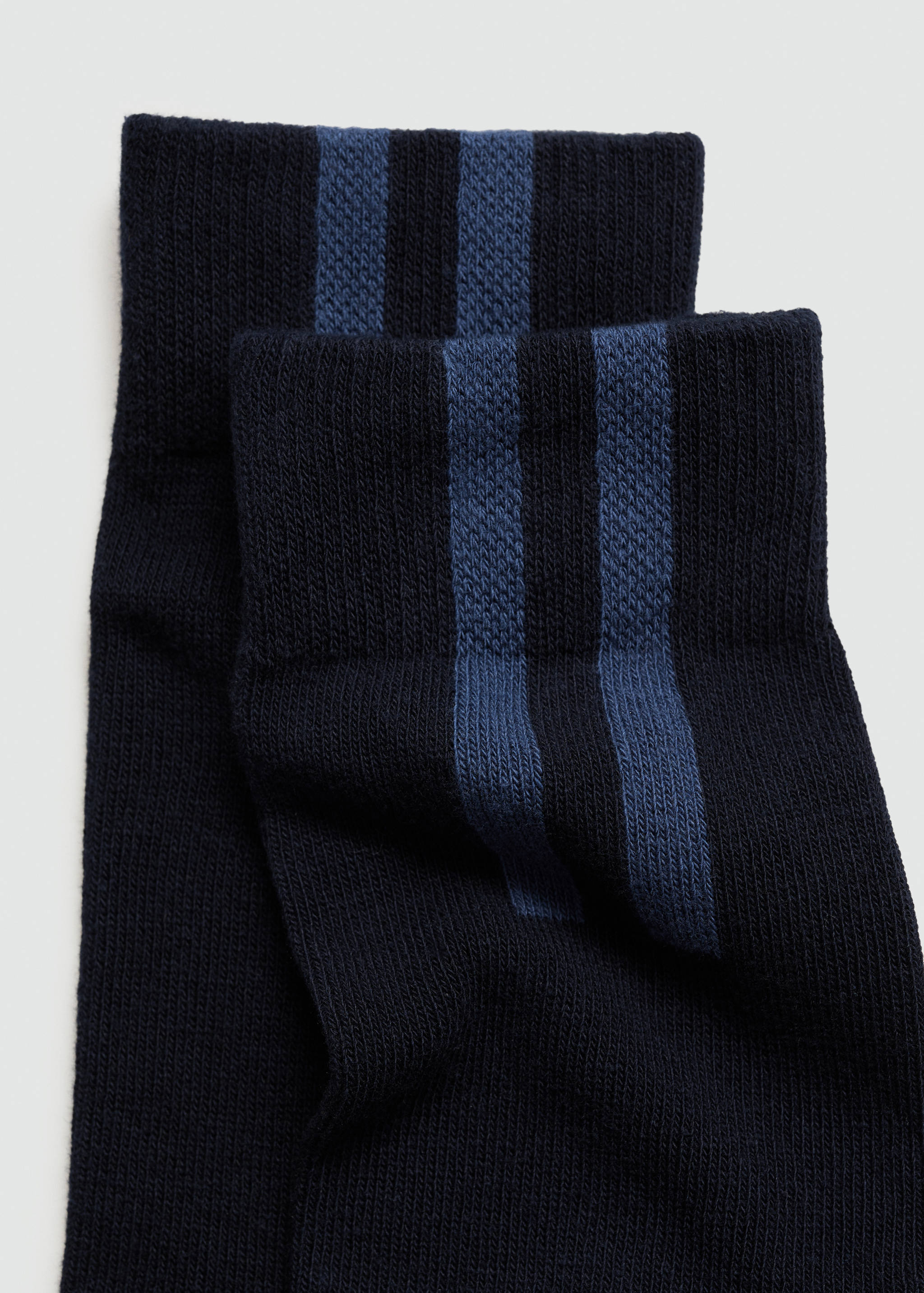 Gestreifte Baumwollsocken - Rückseite des Artikels