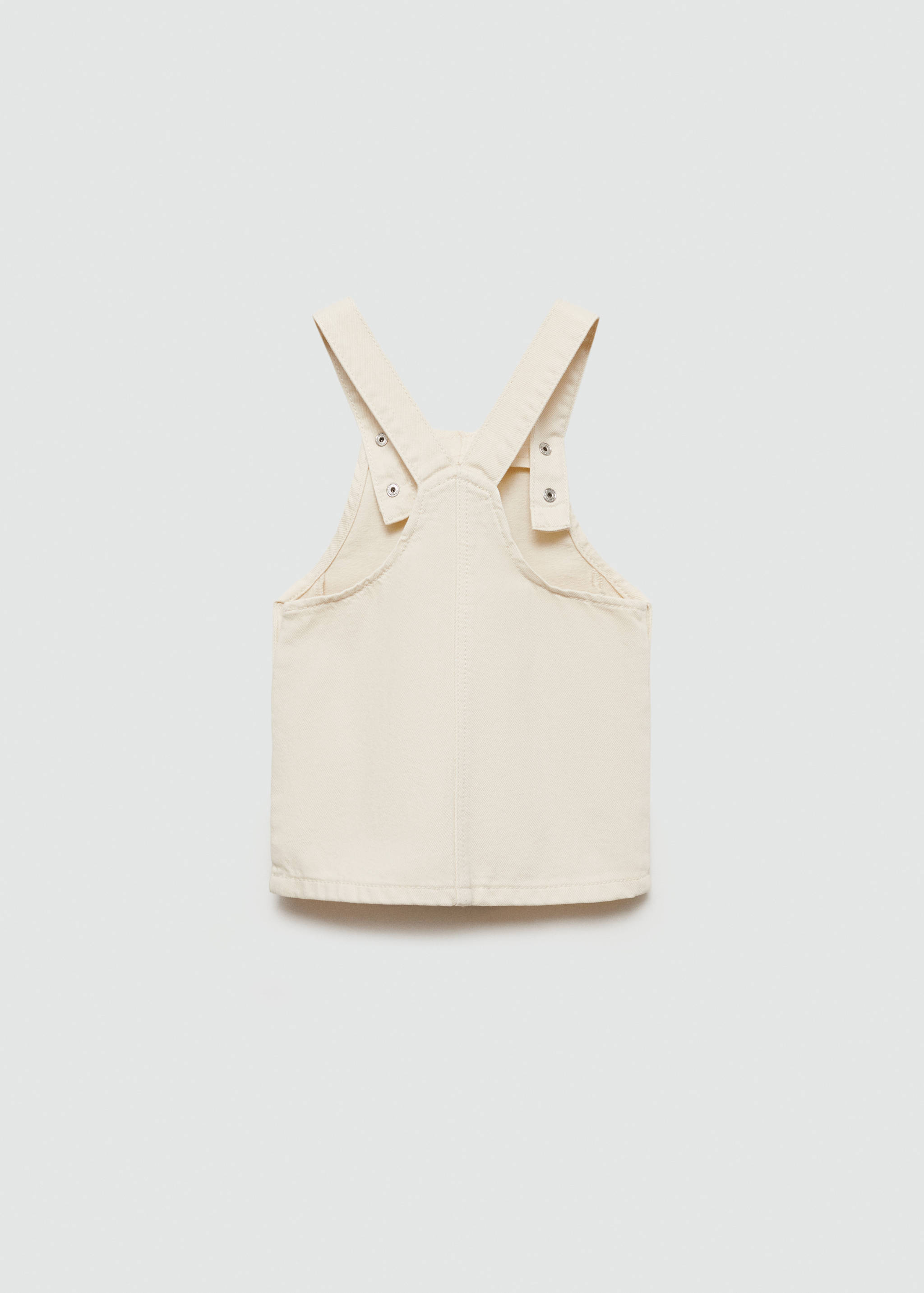 Short denim pinafore - Reverse of the article