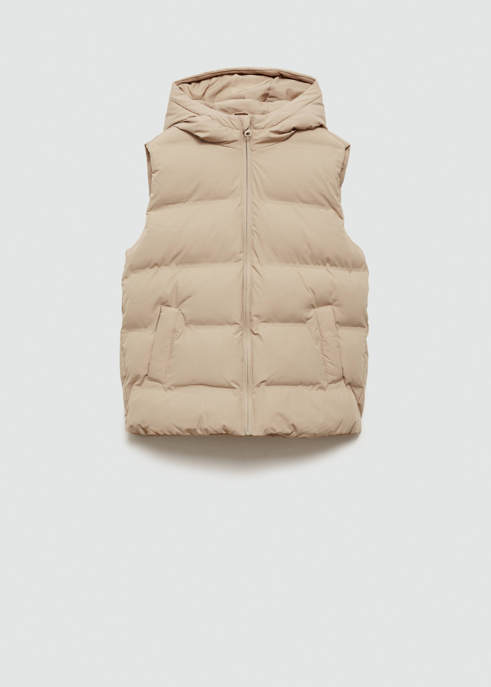 Quilted gilet with hood - Article without model
