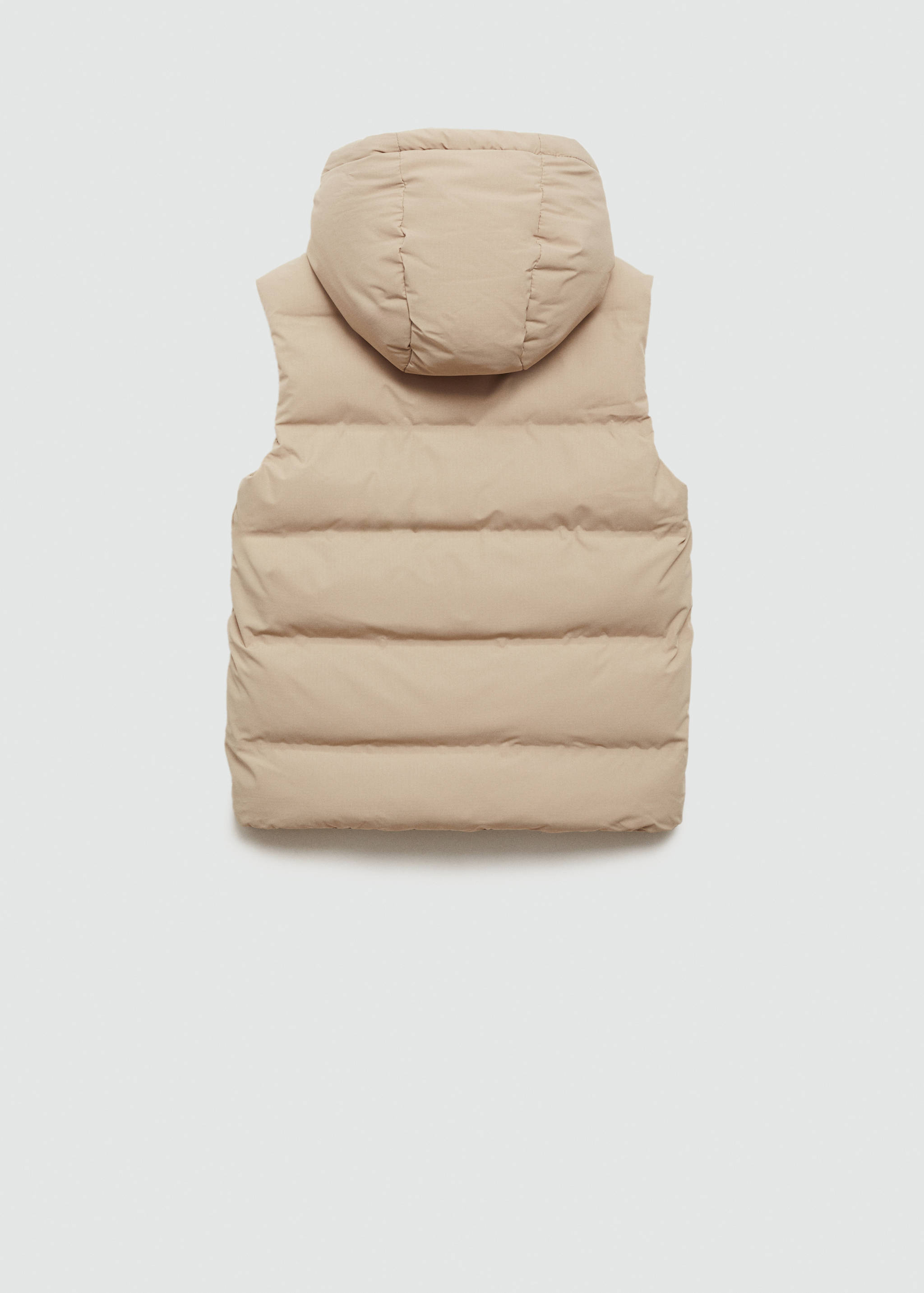 Quilted gilet with hood - Reverse of the article