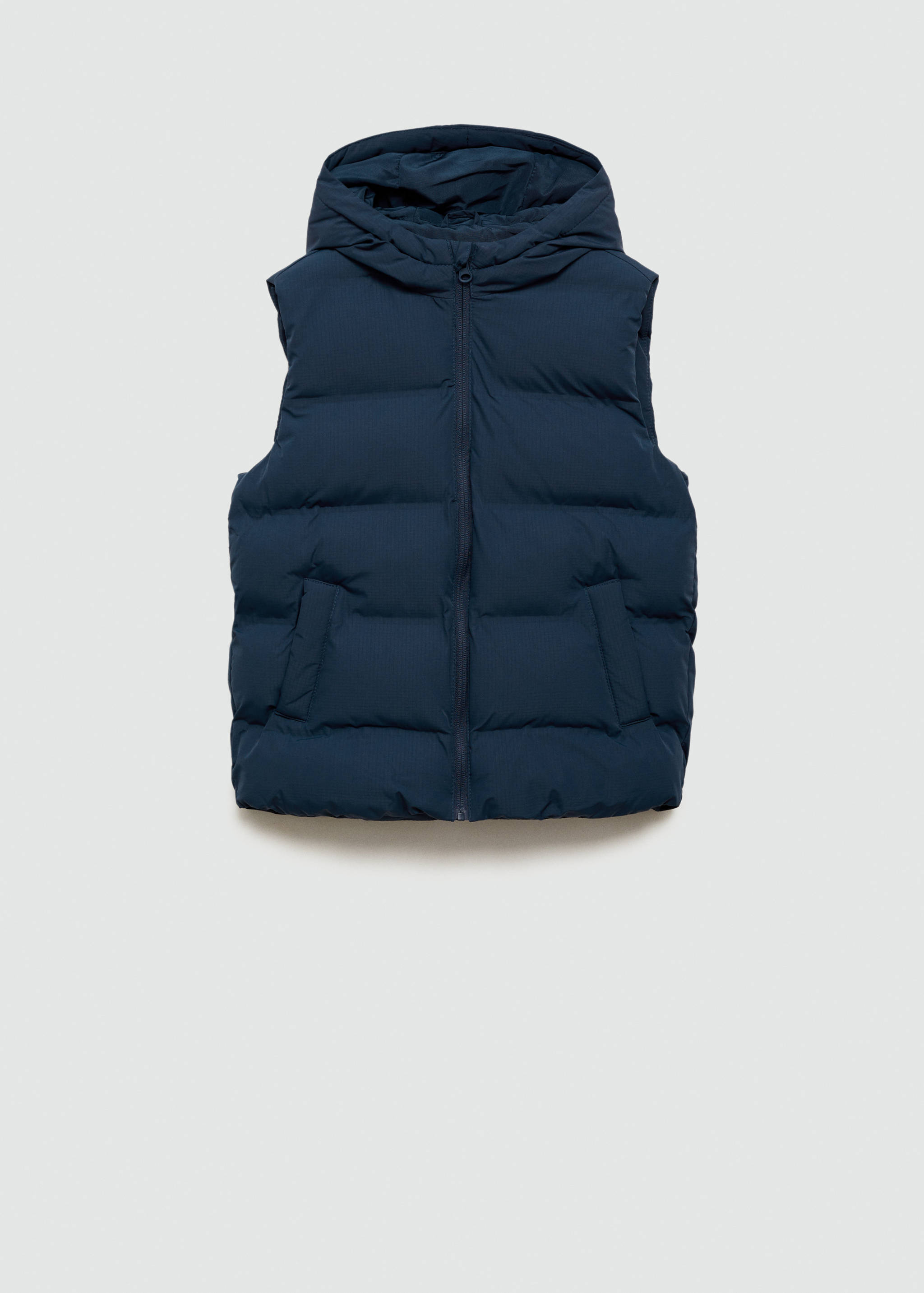 Quilted gilet with hood - Article without model