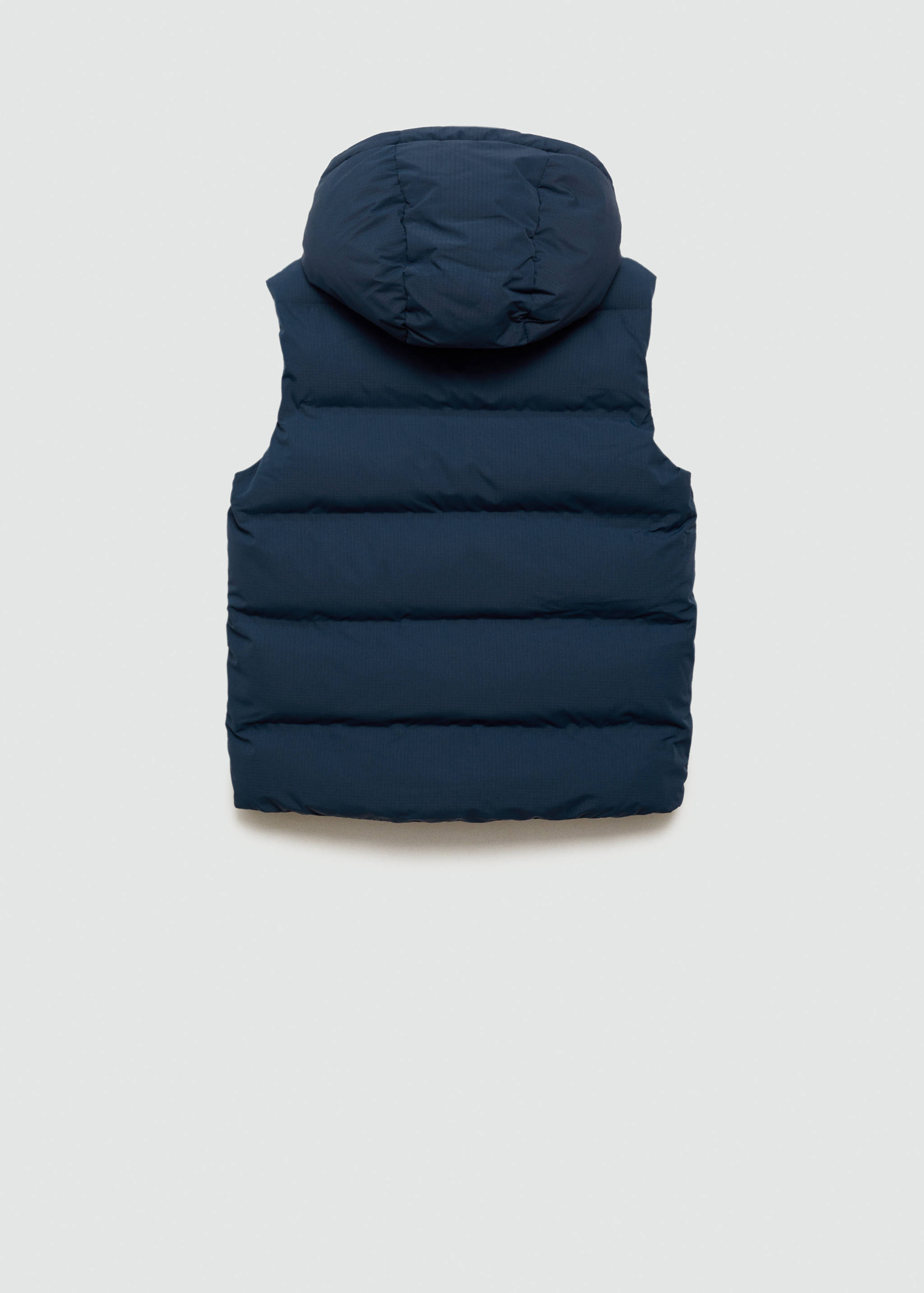 Quilted gilet with hood - Reverse of the article