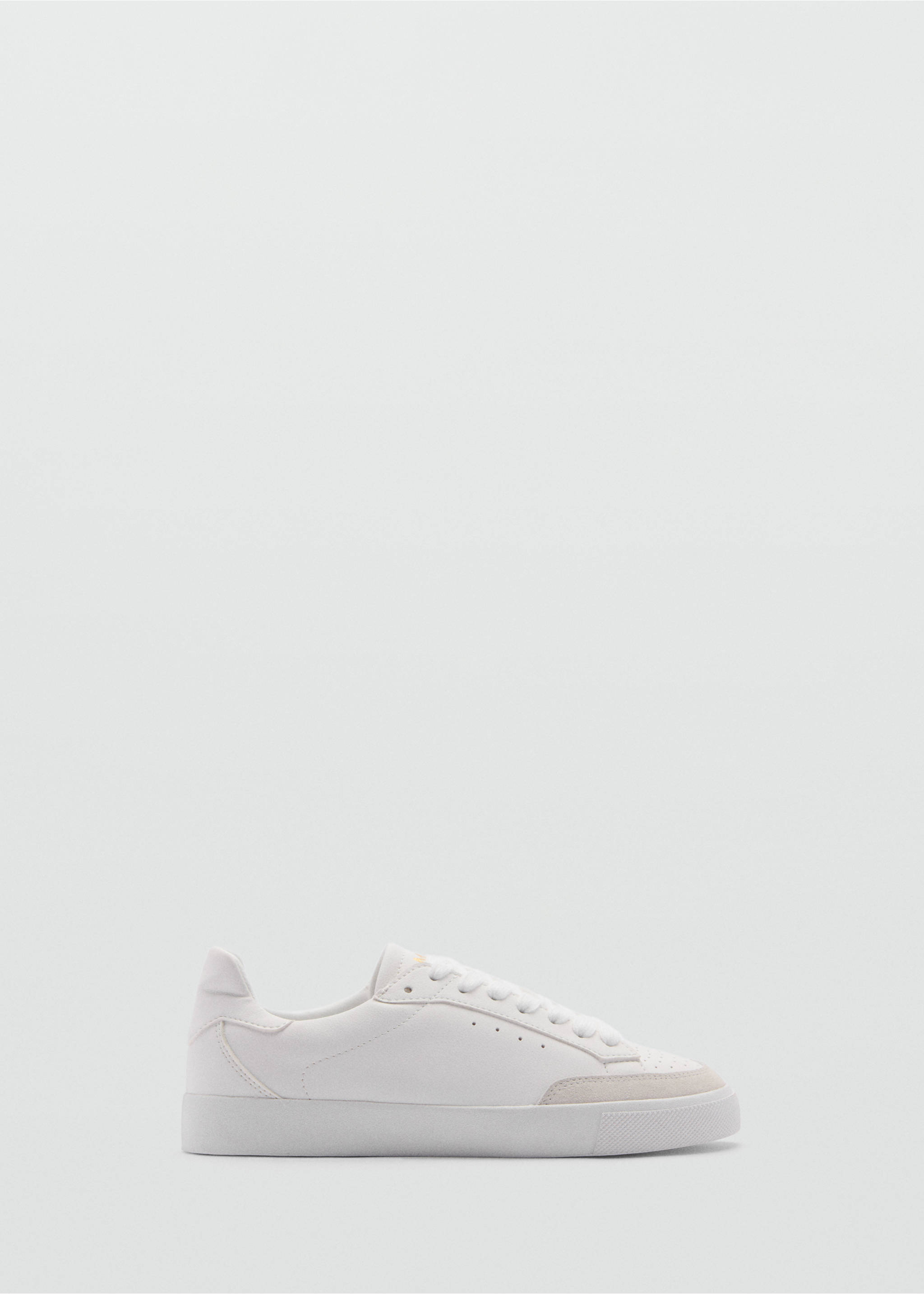 Leather panel sneakers - Article without model, White. Ref: 77063666-00.