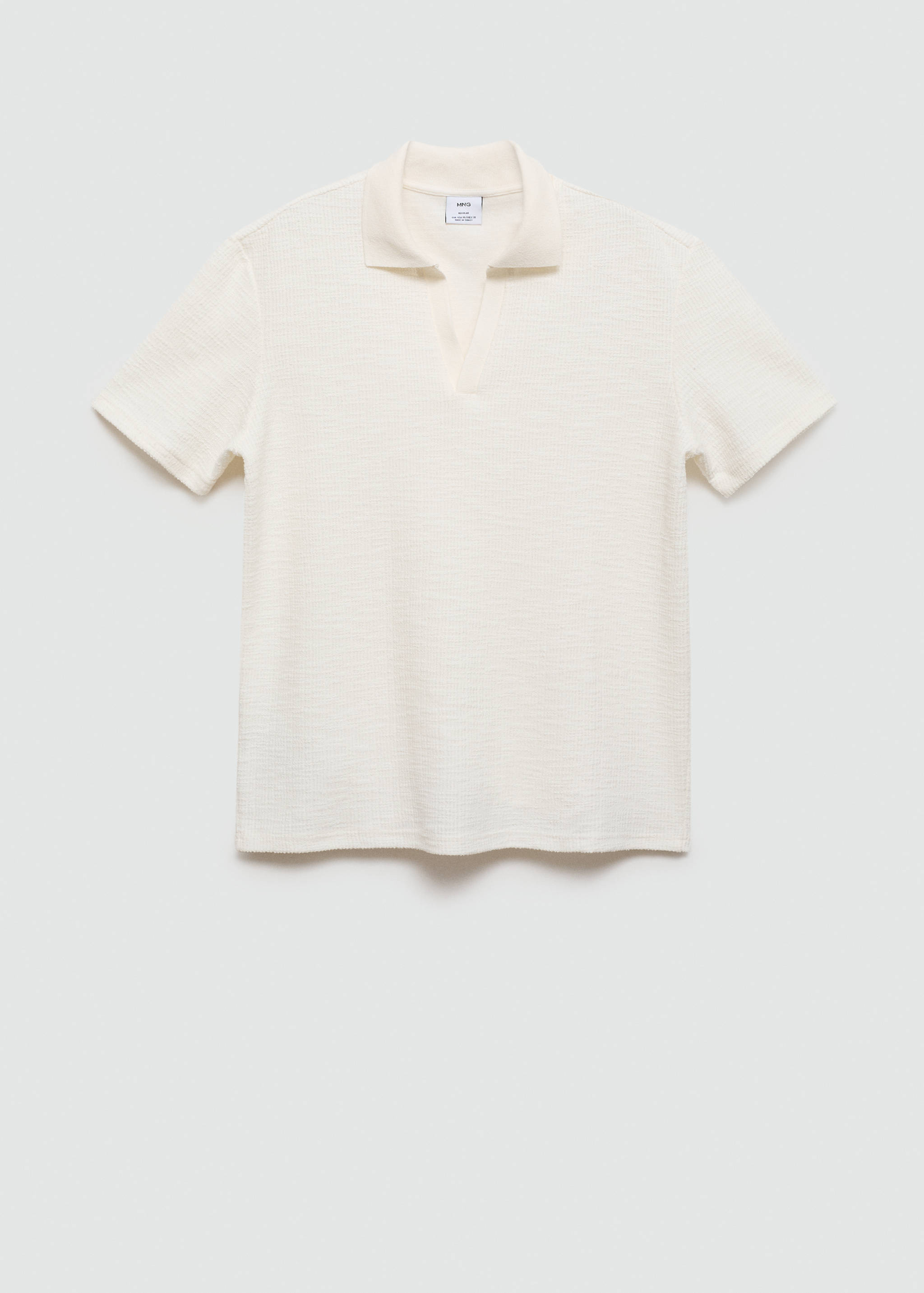 Polo i bomull med struktur - Artikkel uten modell