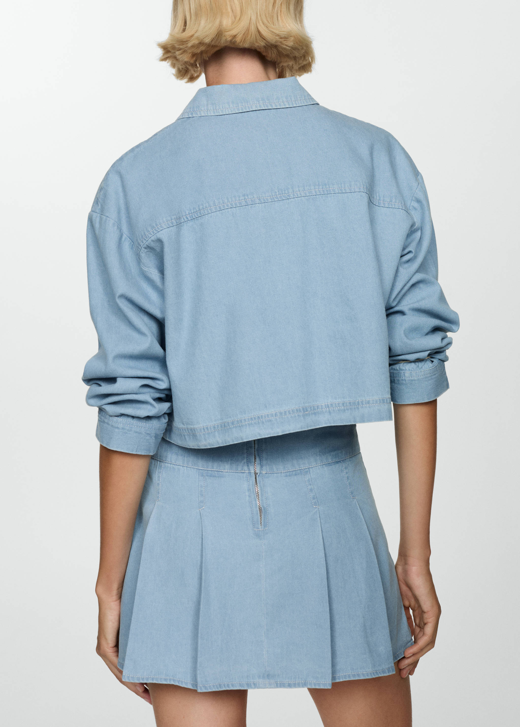 Denim mini-skirt - Reverse of the article