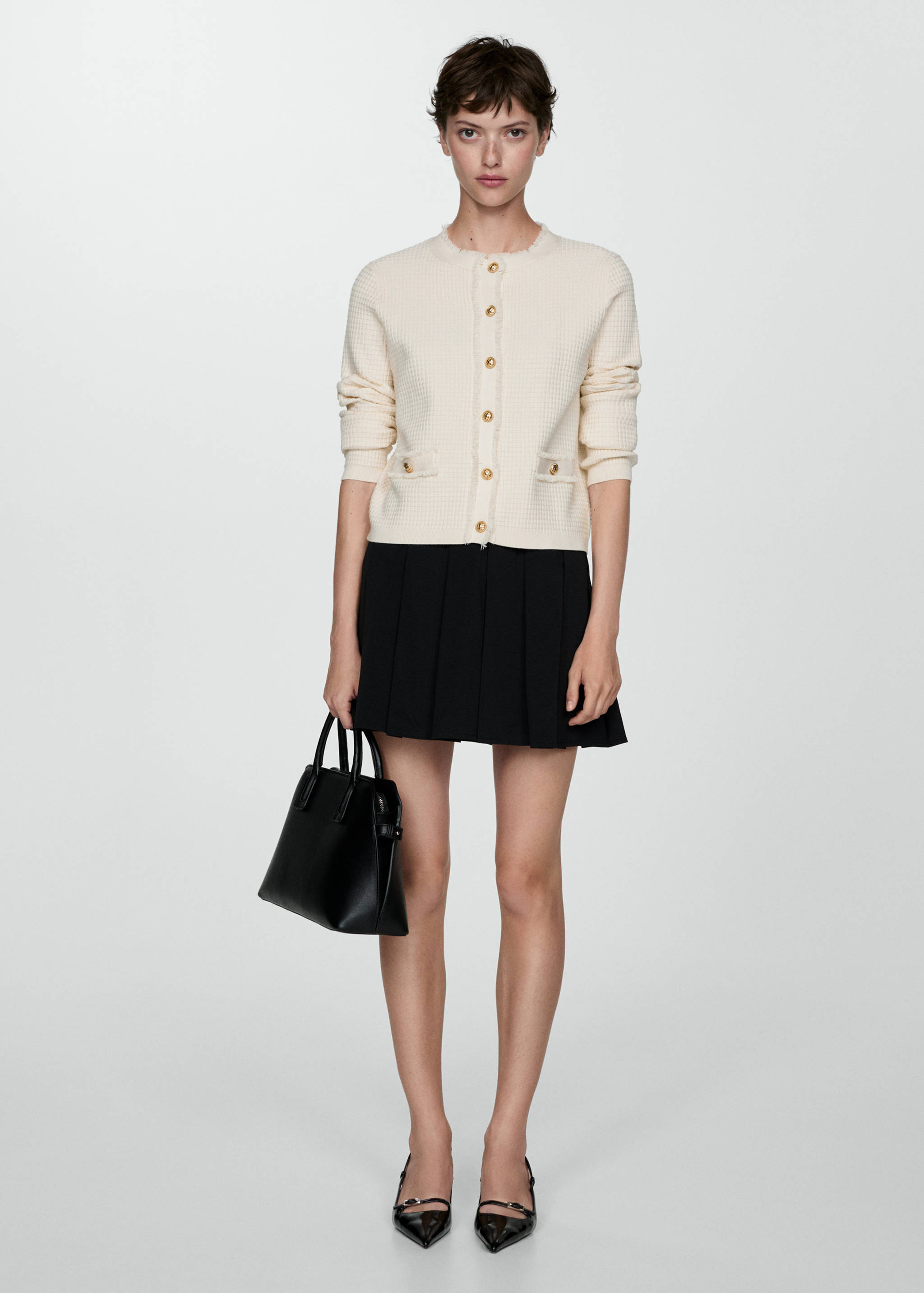 Cárdigan punto botones - Plano general