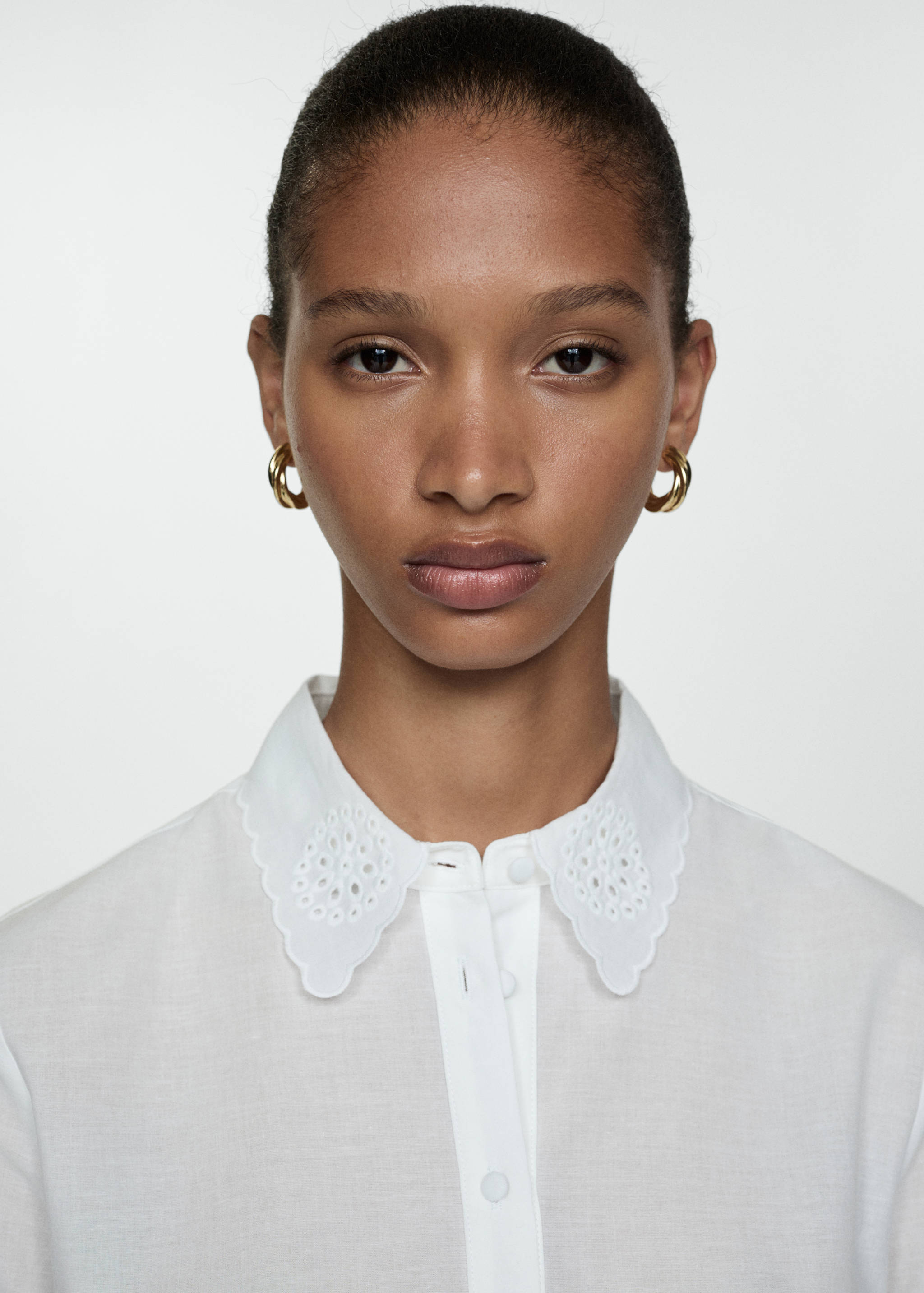 Embroidered openwork shirt - Details of the article 1