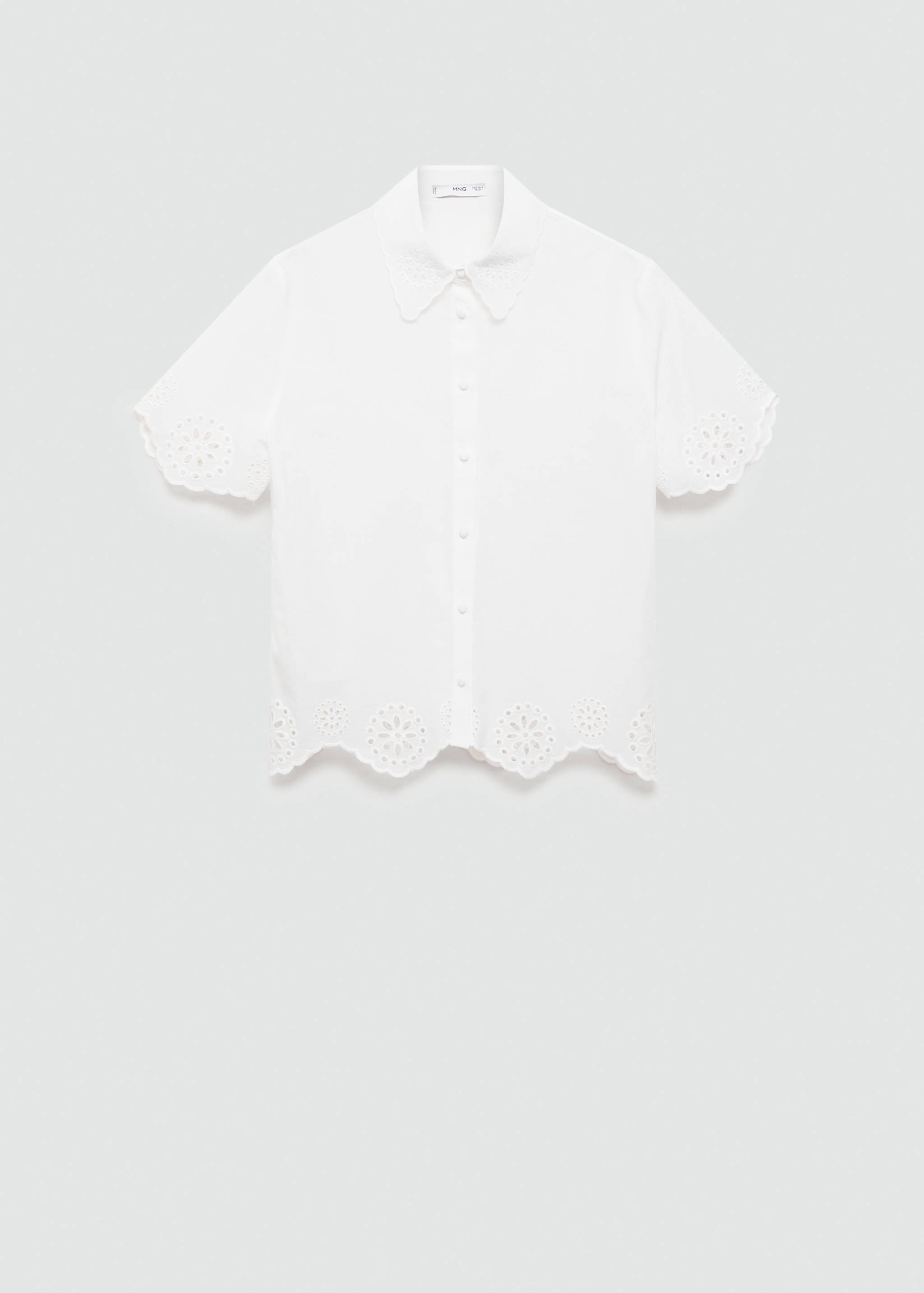 Embroidered openwork shirt - Article without model