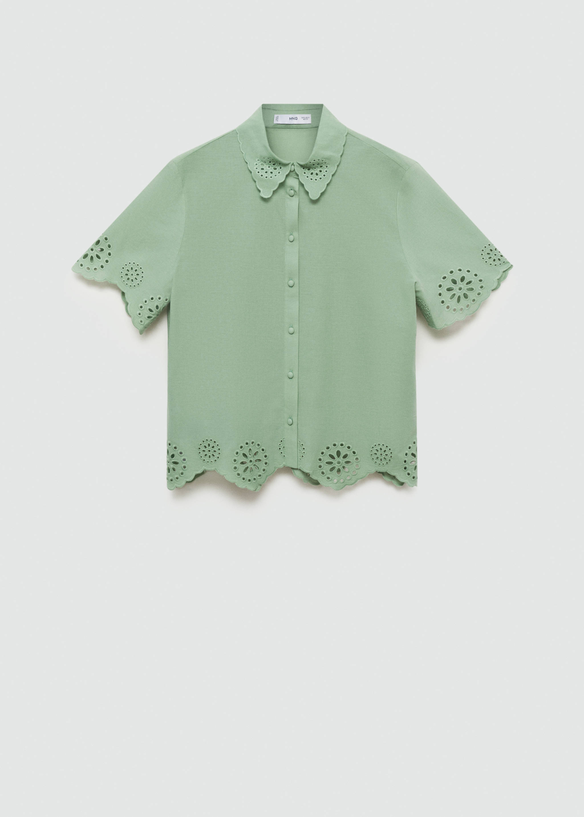 Embroidered openwork shirt - Article without model