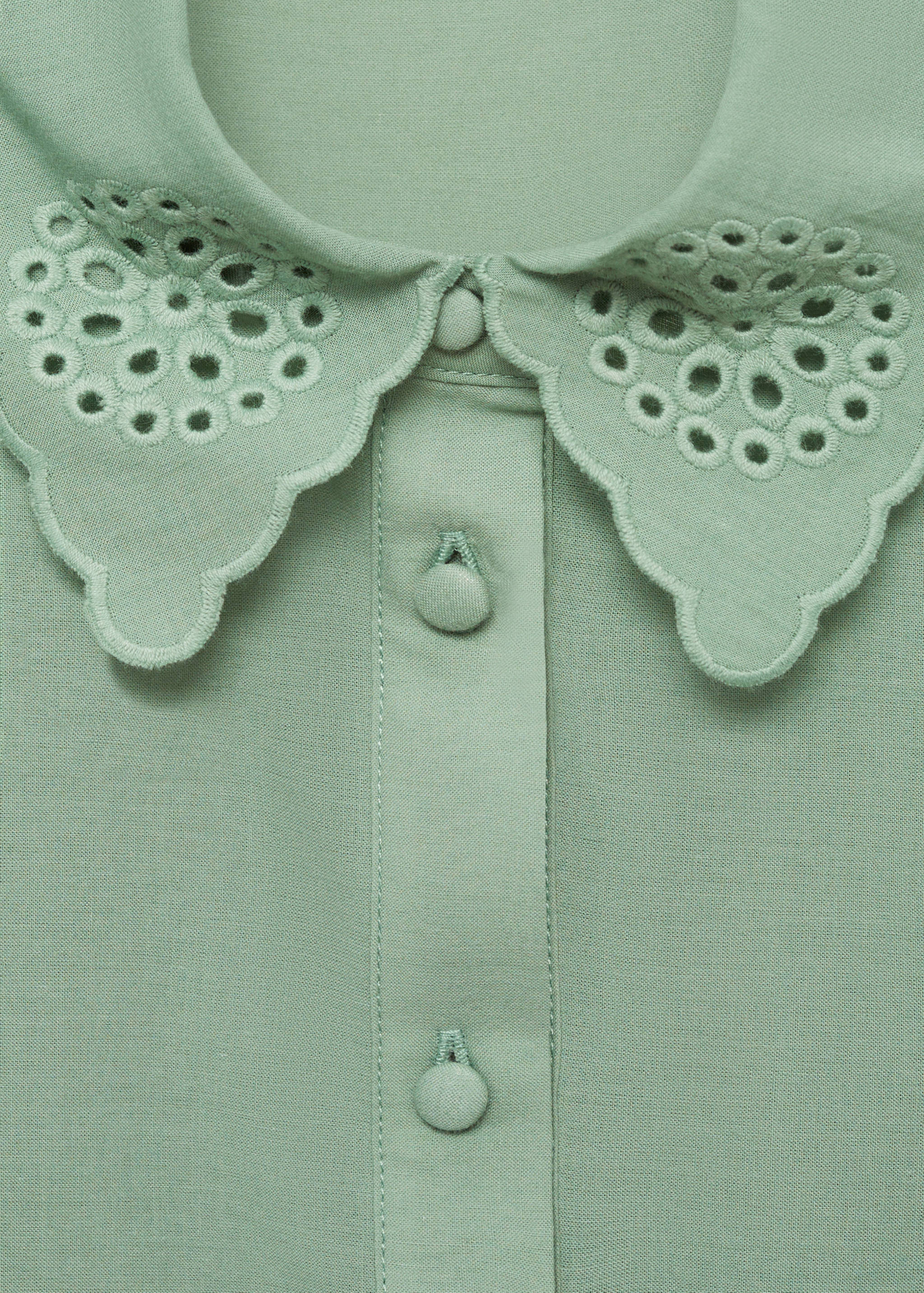 Embroidered openwork shirt - Details of the article 8
