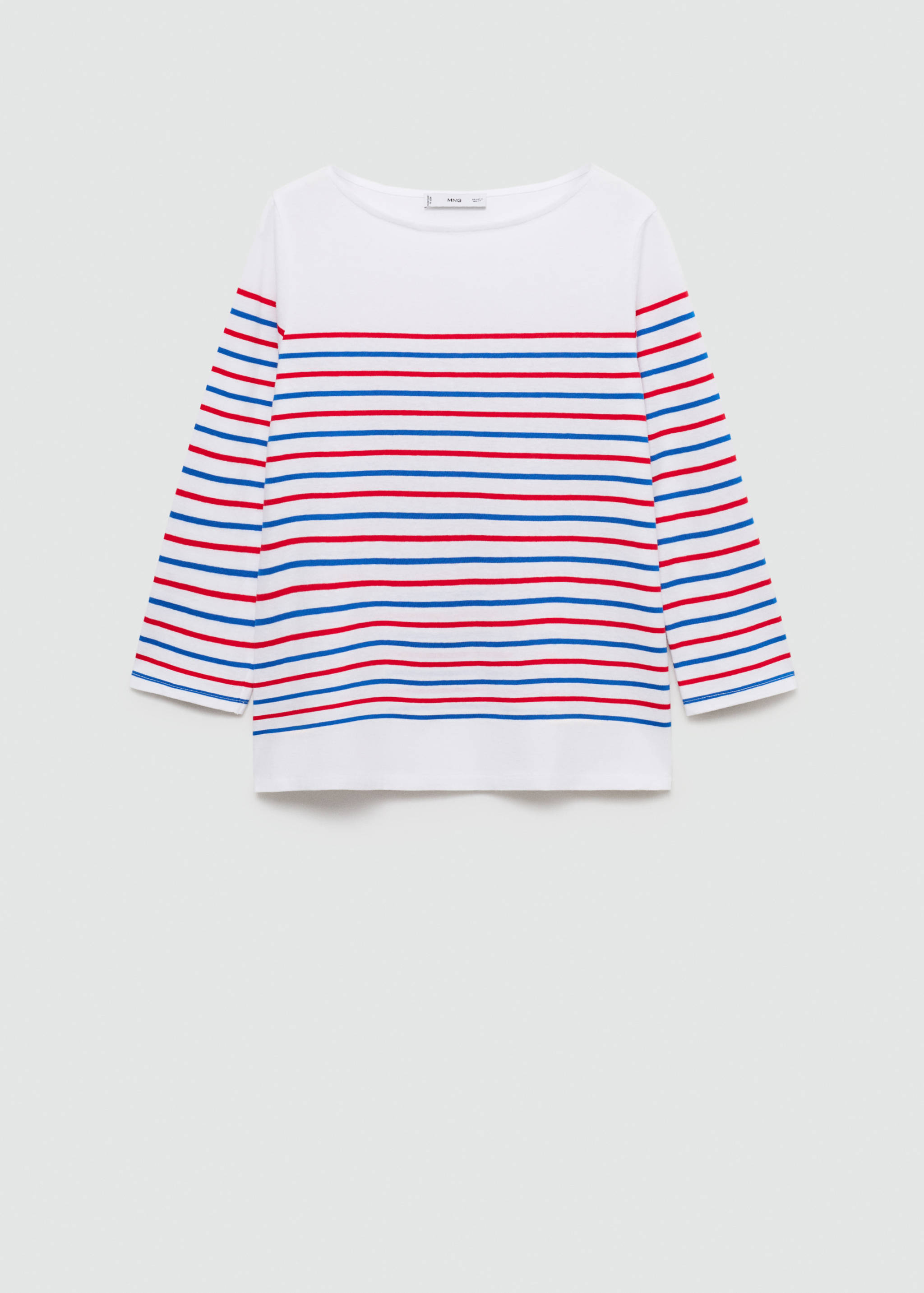 Футболка в полоску с вырезом-лодочкой - Изделие без модели