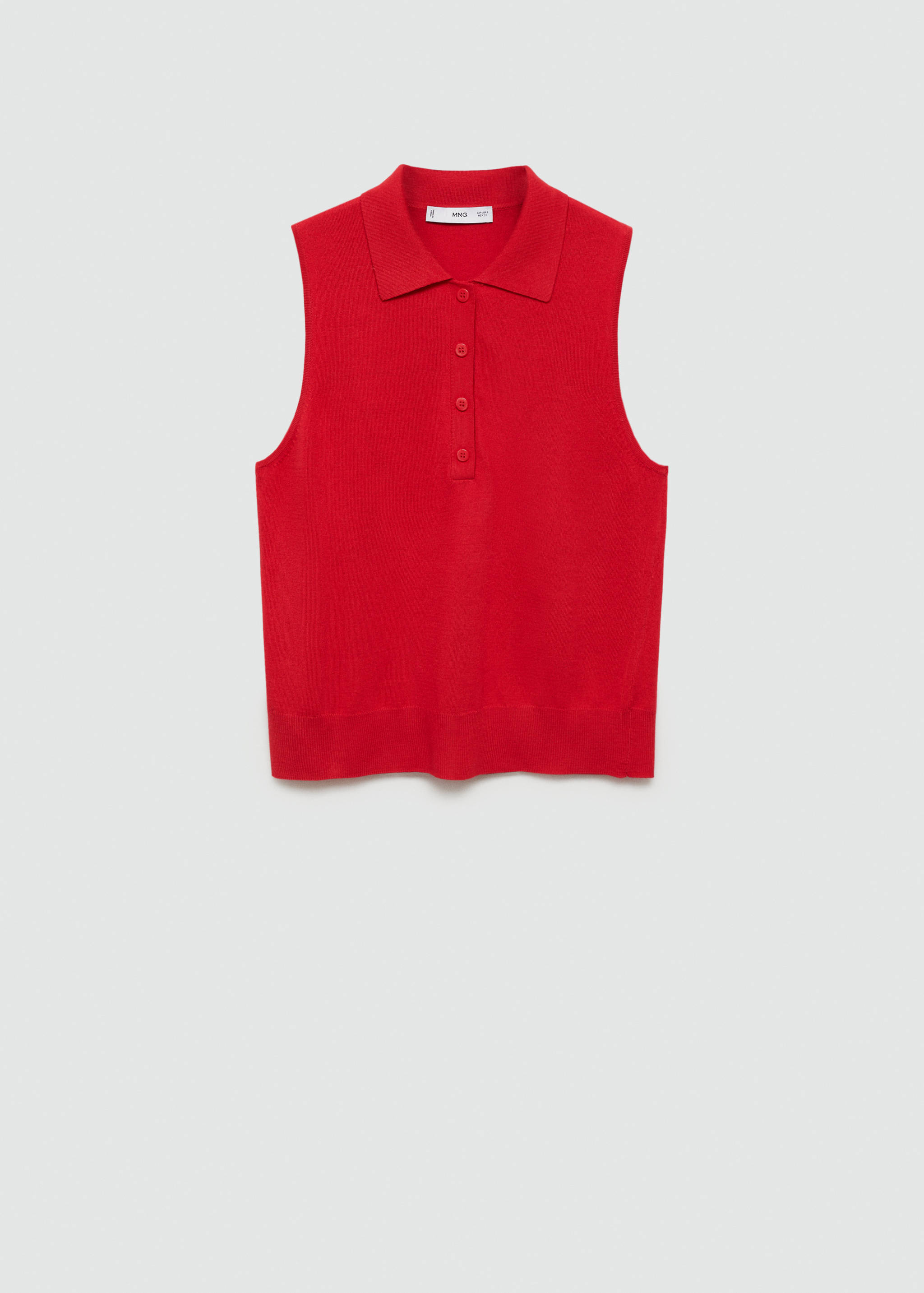 Chaleco punto fino cuello polo - Artículo sin modelo