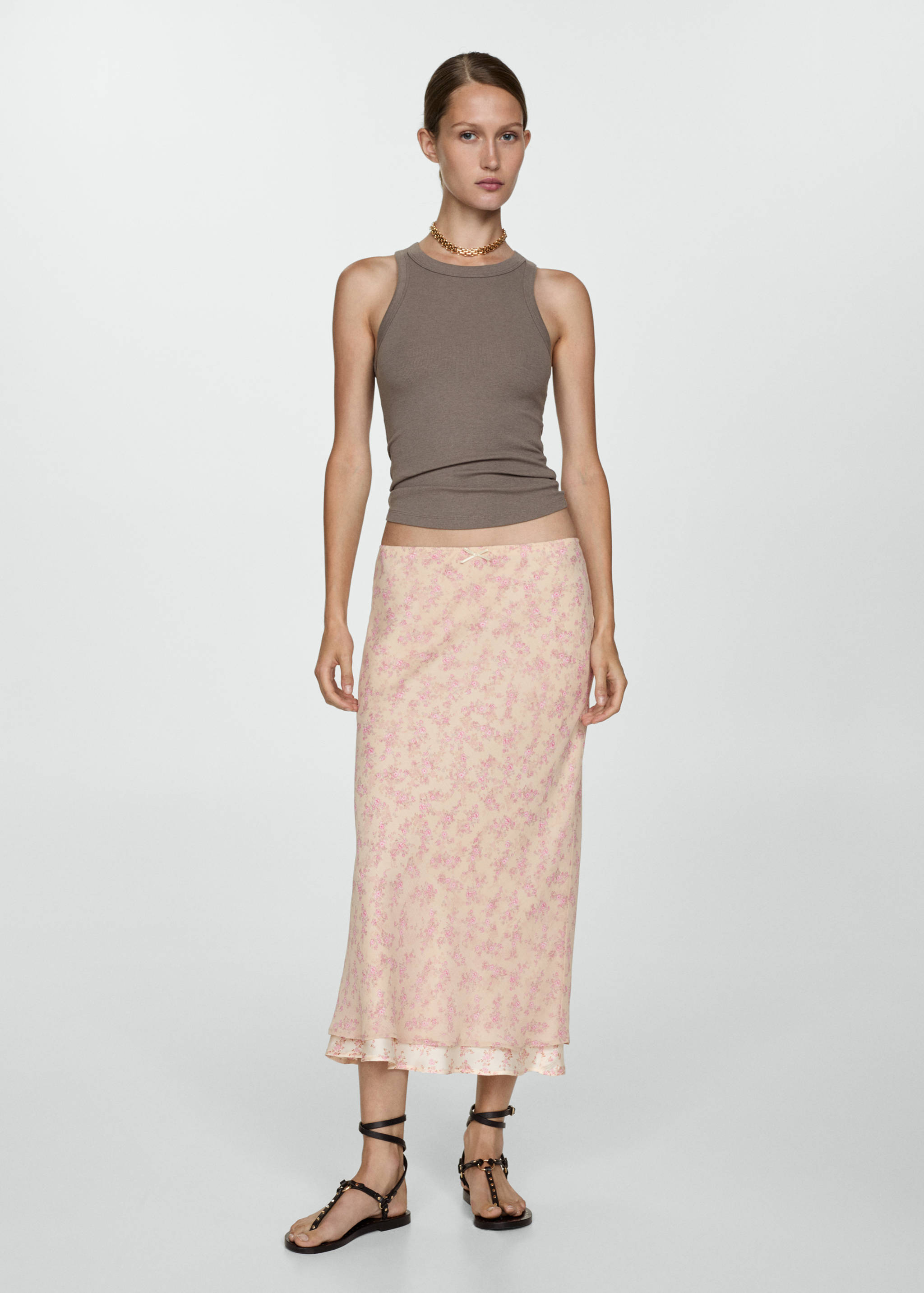 Top côtelé en coton - Plan général