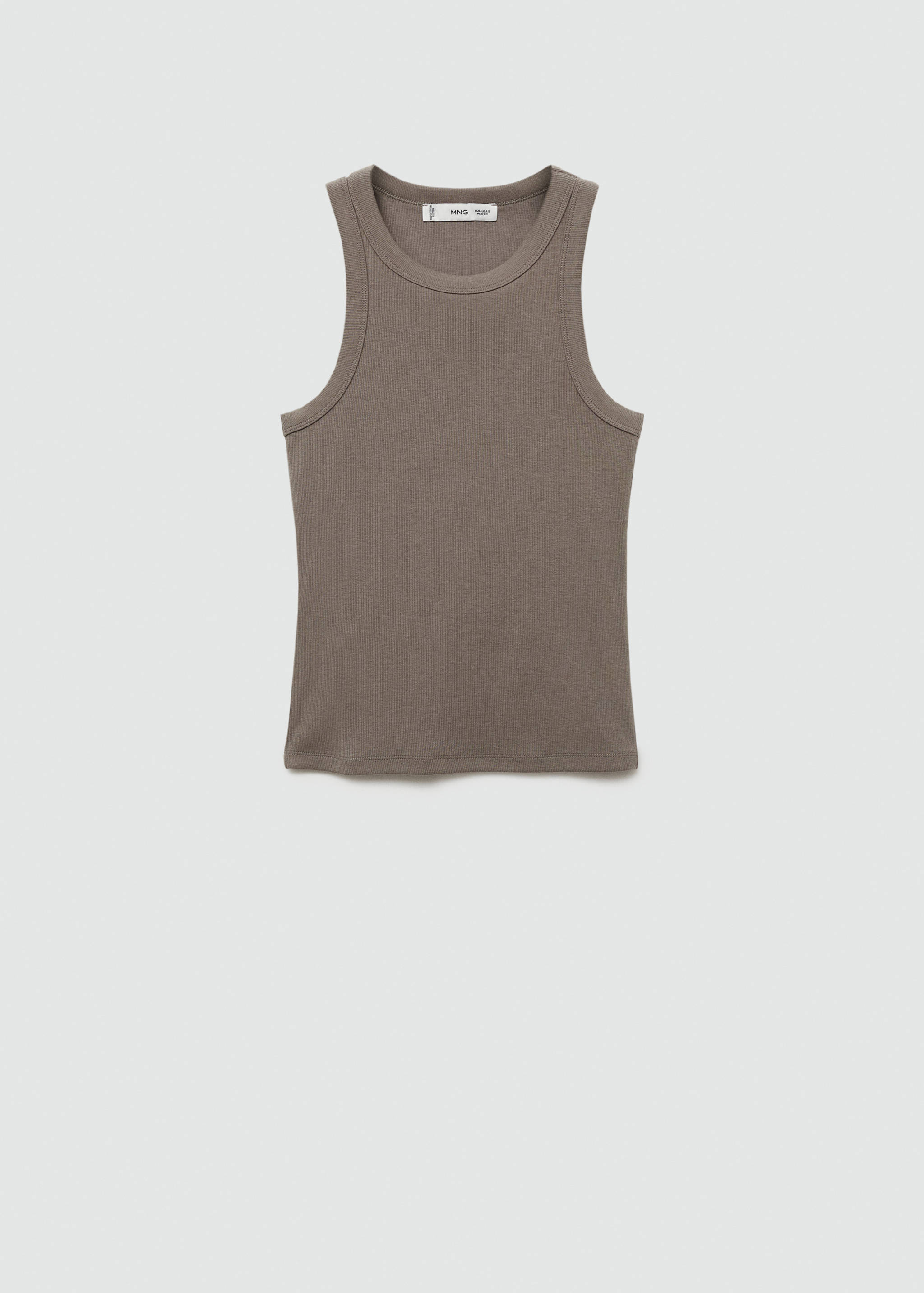 Top côtelé en coton - Article sans modèle