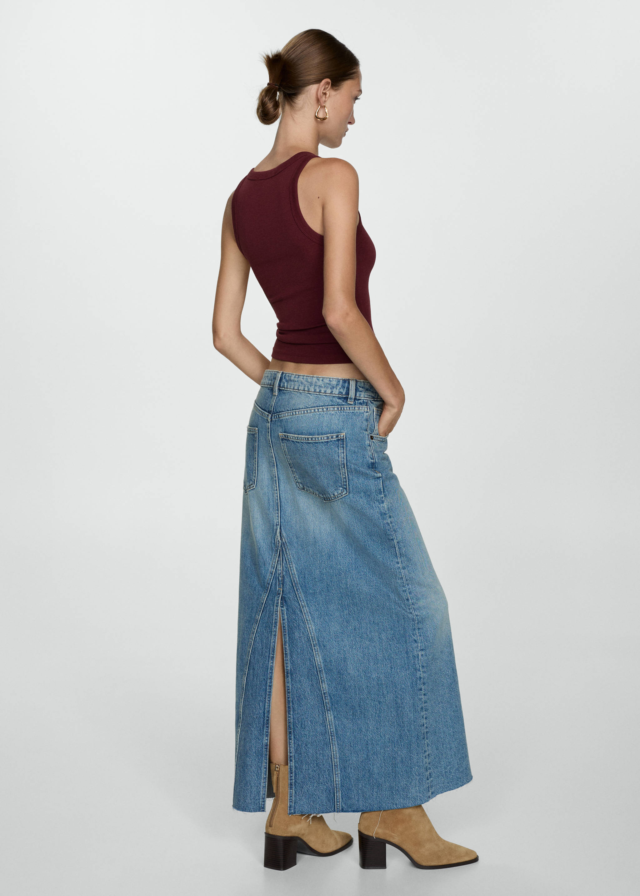 Ribbed cotton-blend top - Reverse of the article