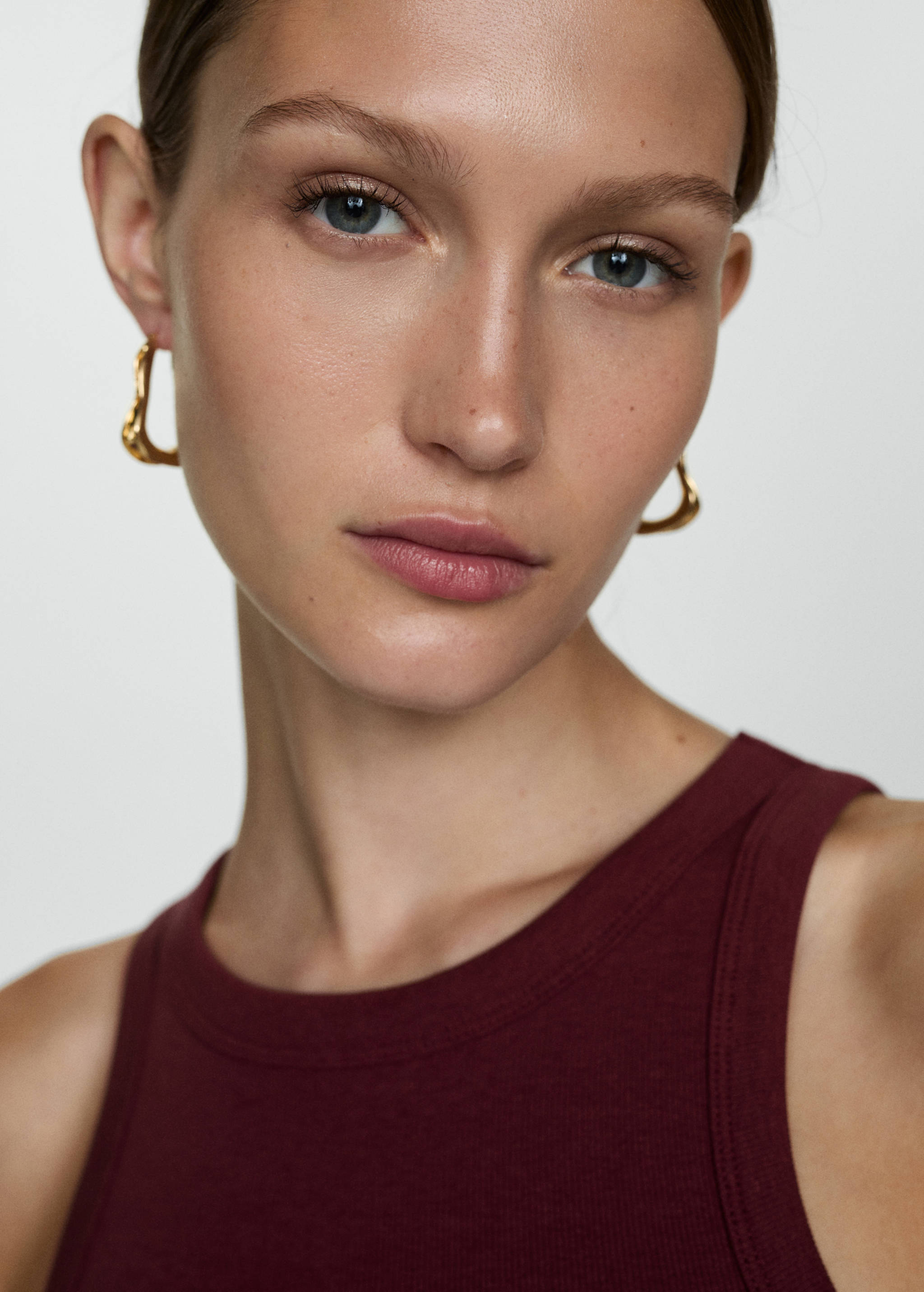 Ribbed cotton-blend top - Details of the article 1