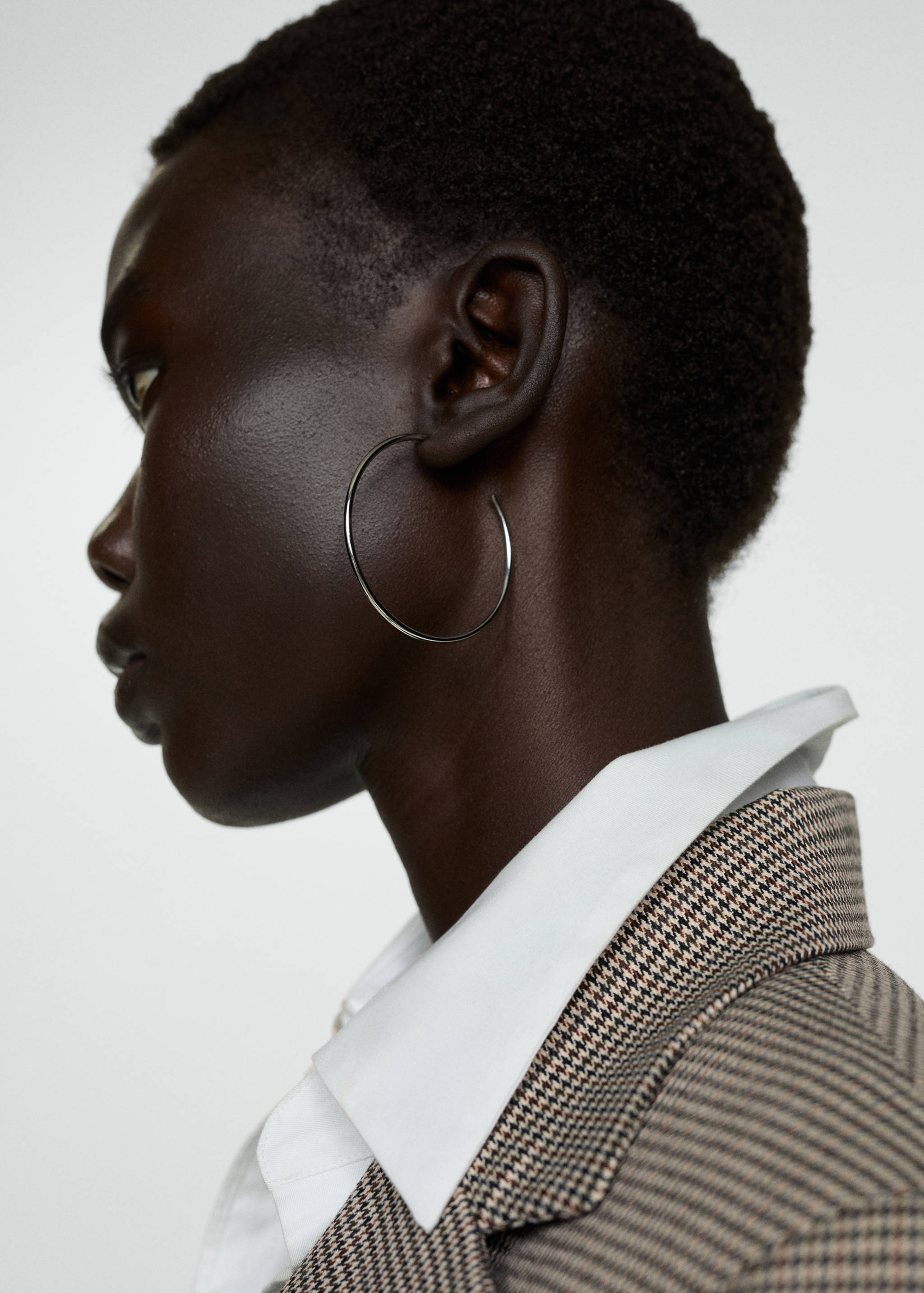 Double-breasted micro-houndstooth jacket - Details of the article 1