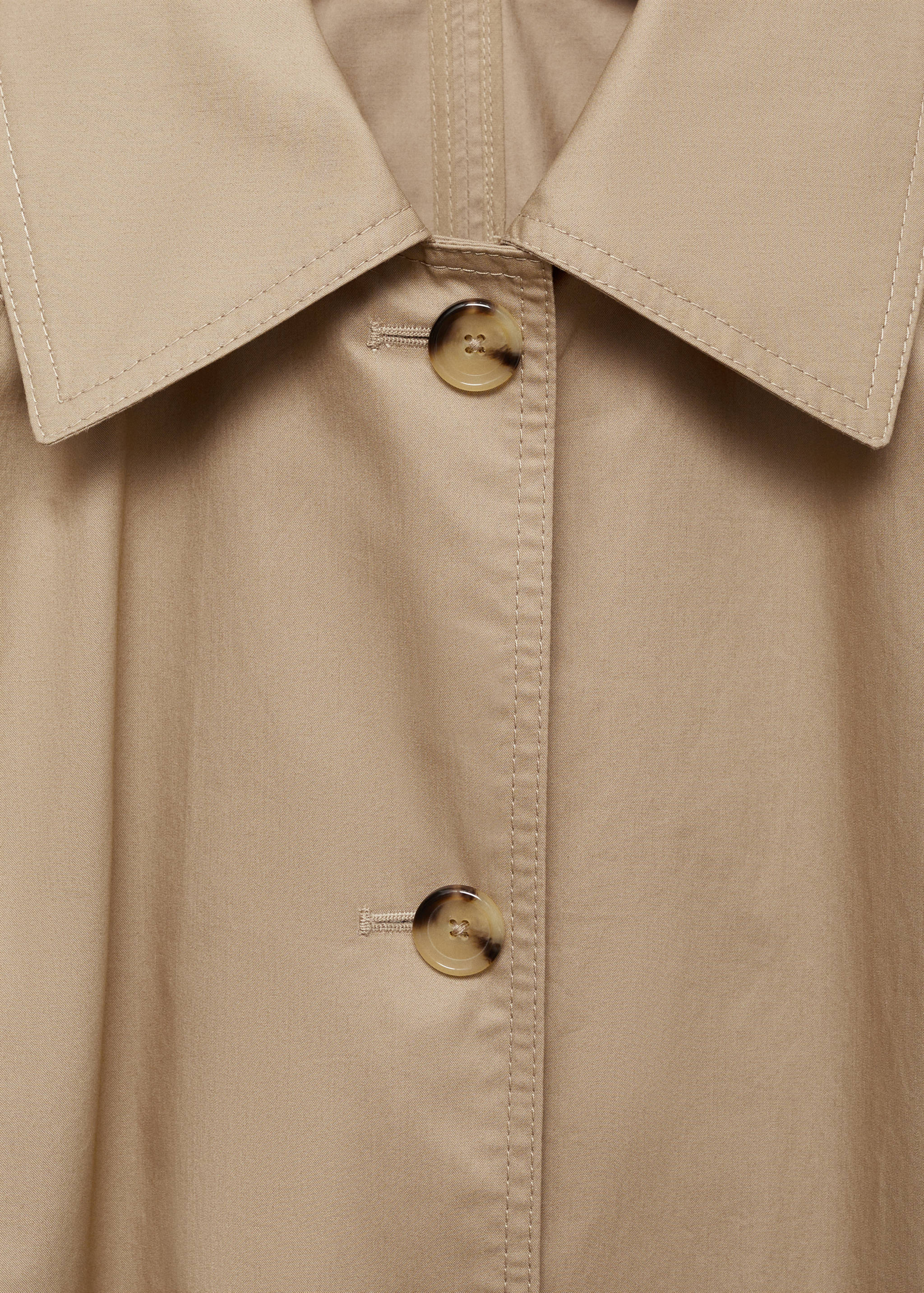Trench algodón cuello camisero - Detalle del artículo 8