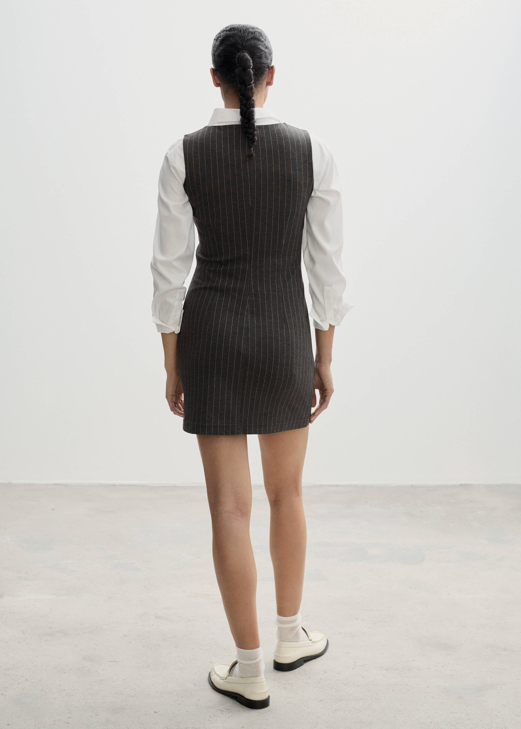 Striped short dress - Reverse of the article