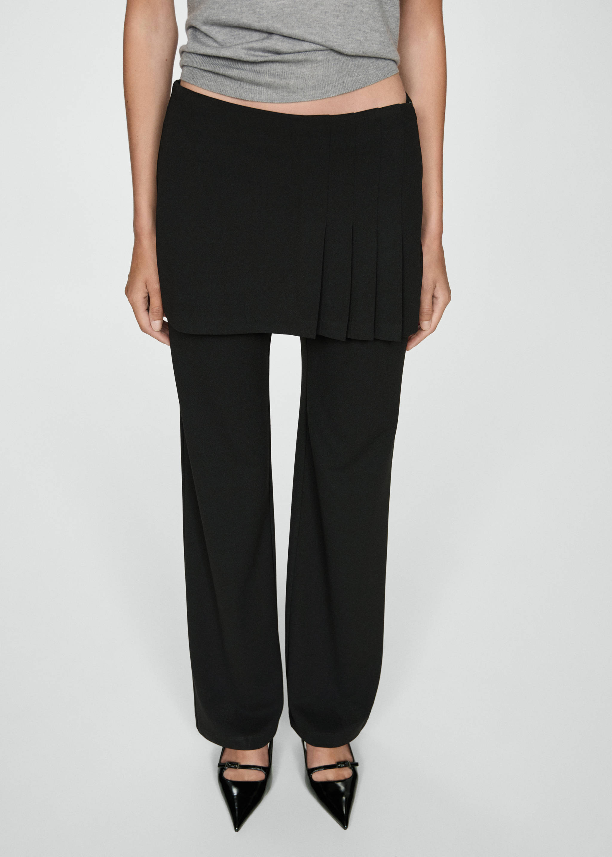 Pleated skirt trousers - Medium plane