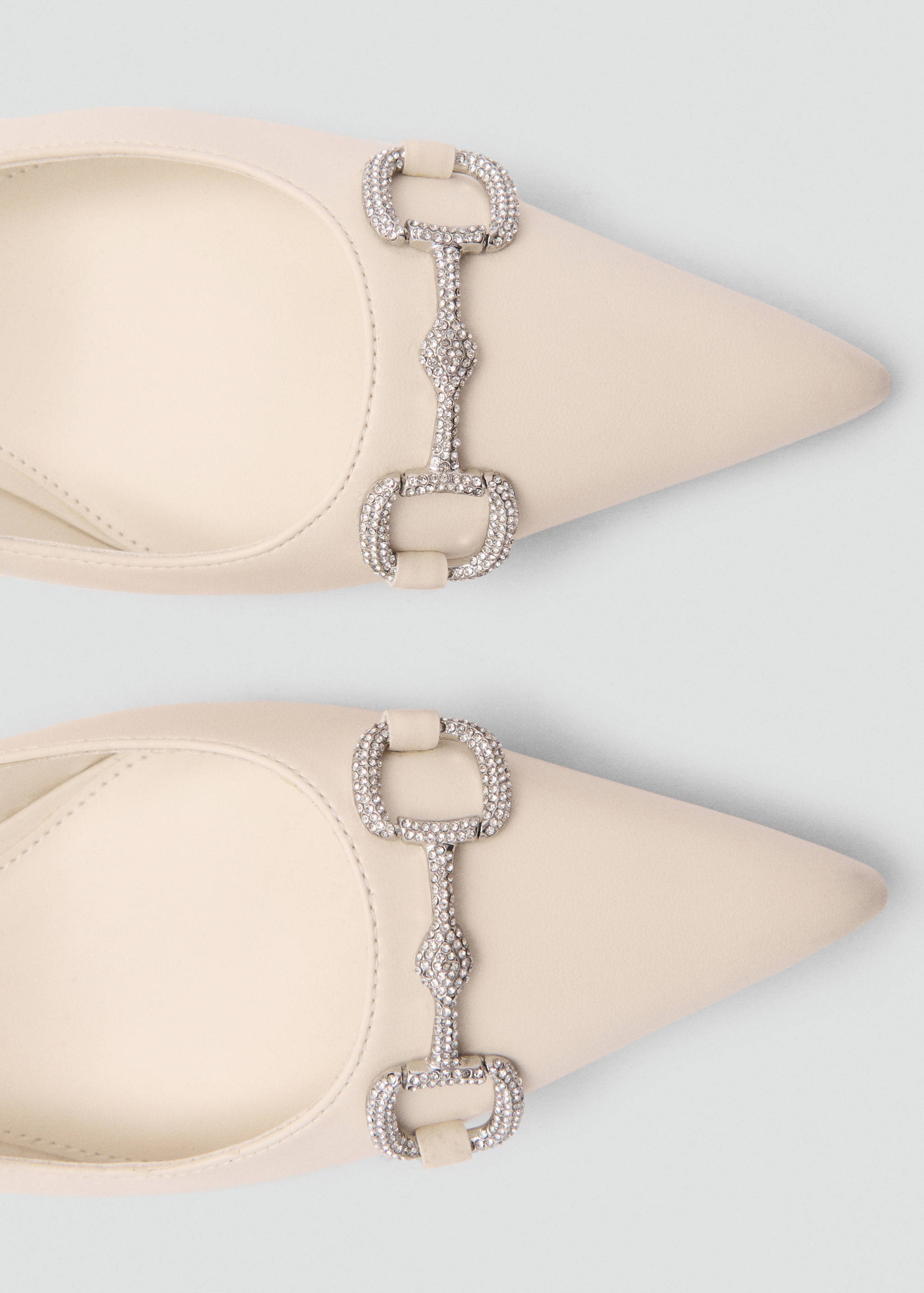 Topuğu açık kristal taşlı ayakkabı - Ürün detayı 2