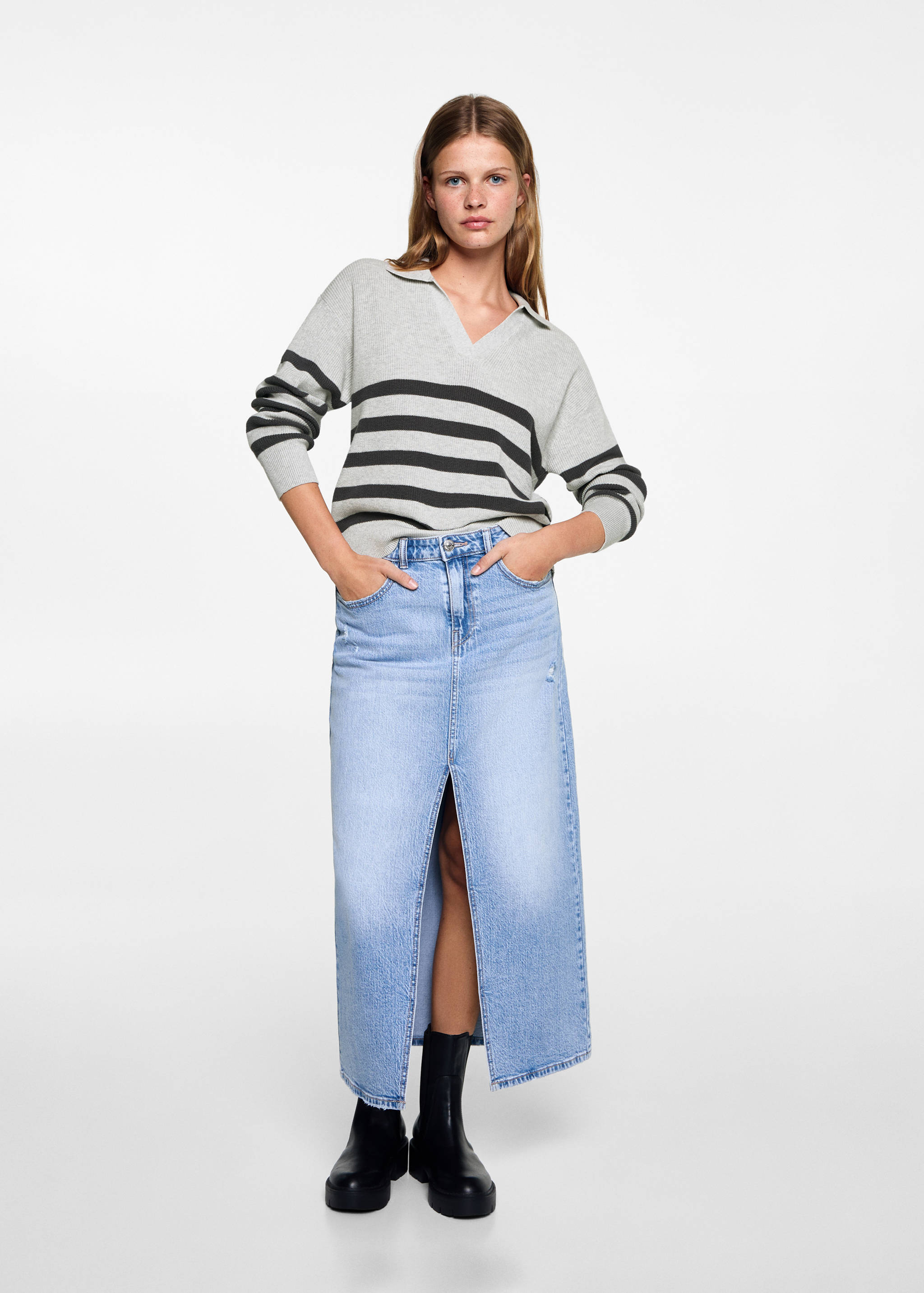 Knit striped sweater - General plane