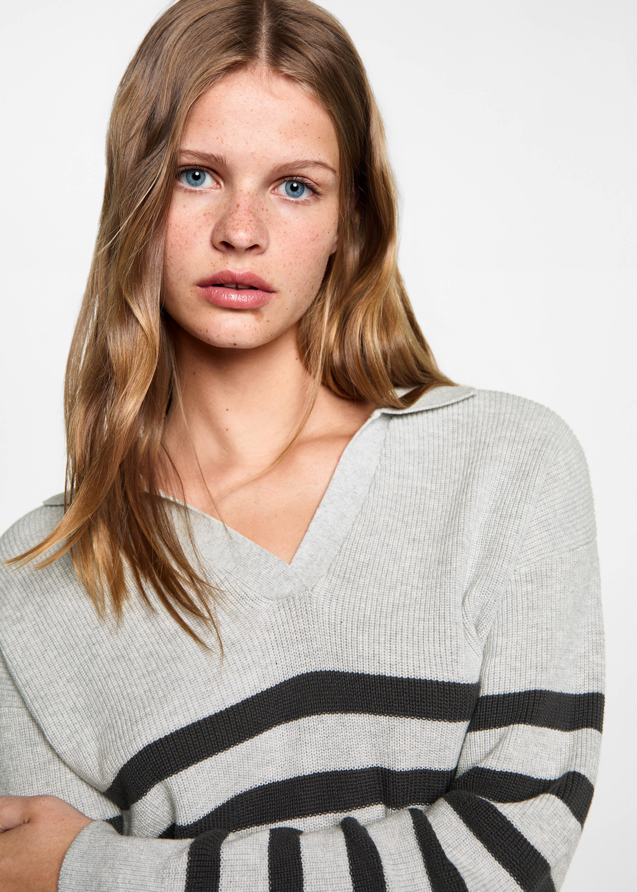 Knit striped sweater - Details of the article 1