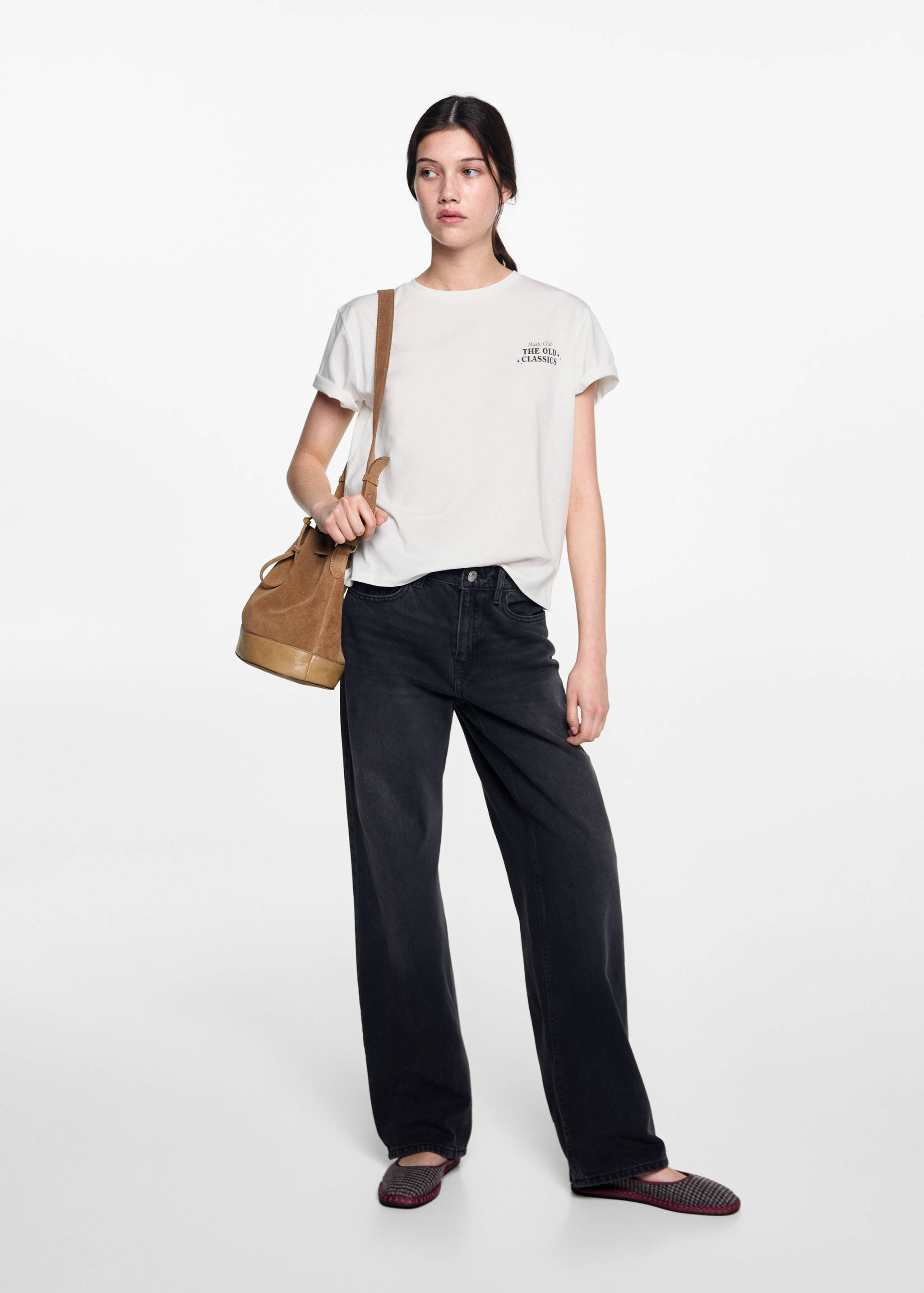 Printed cotton-blend T-shirt - General plane