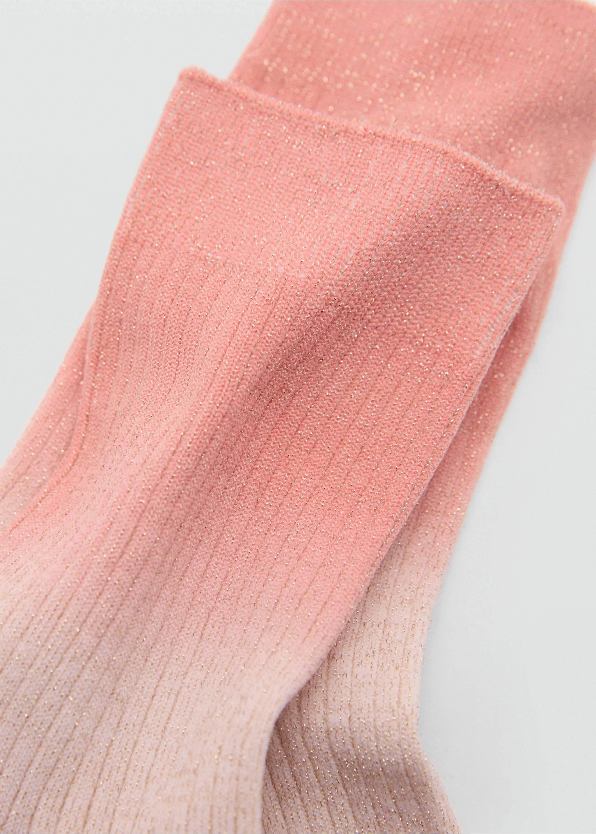 Lurex degraded socks - Medium plane, Peach. Ref: 77064049-00.