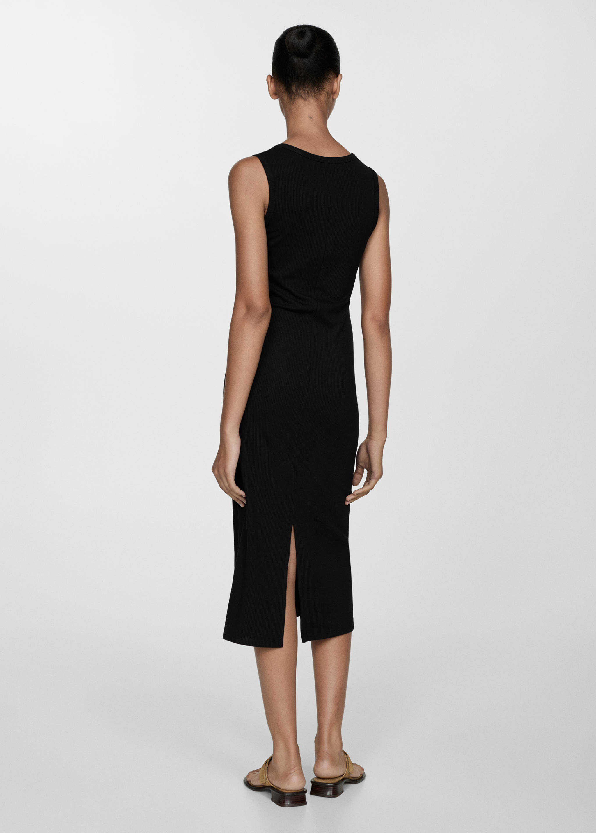 Robe côtelée à boutons - Verso de l’article