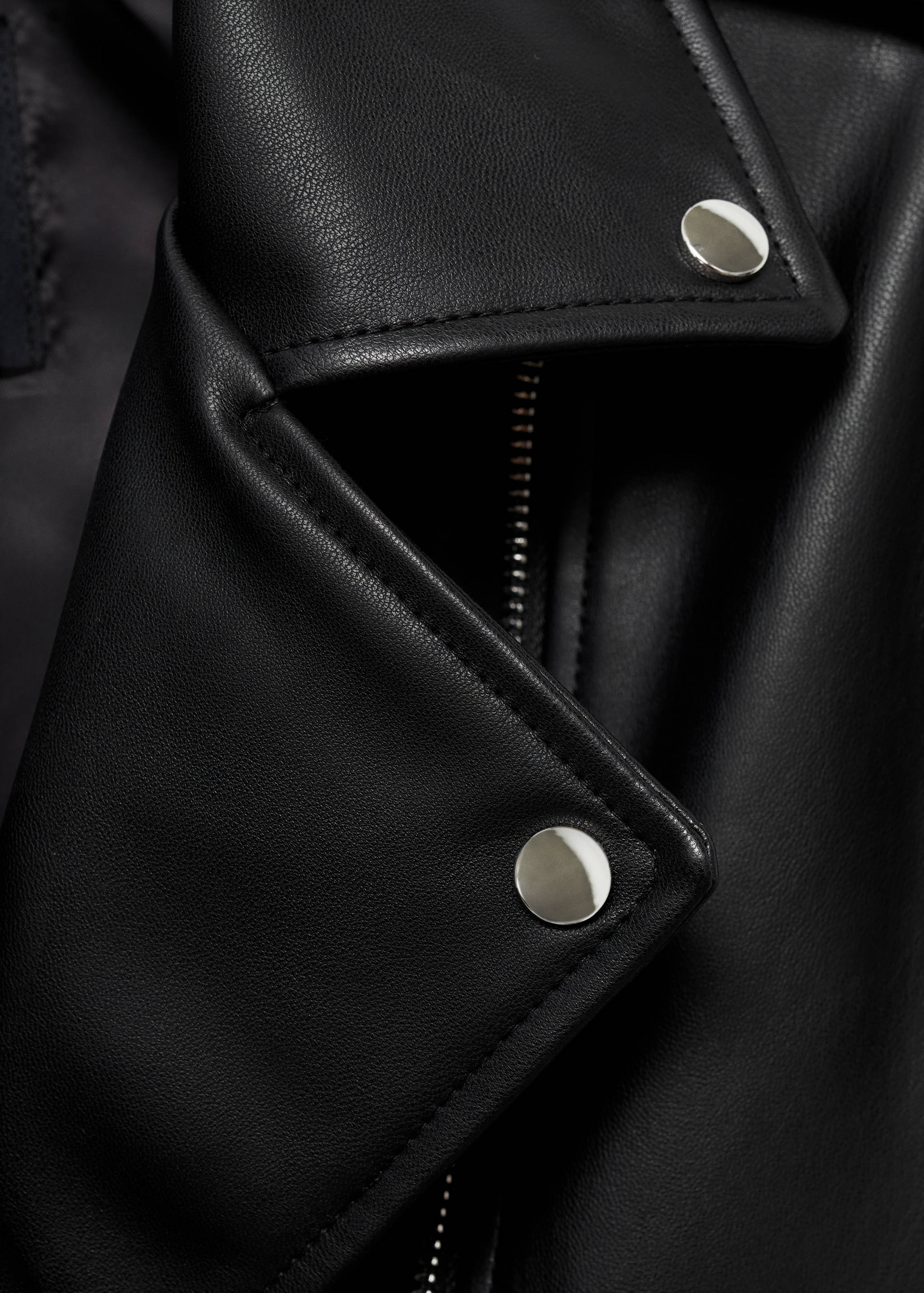 Faux-leather biker jacket - Details of the article 8