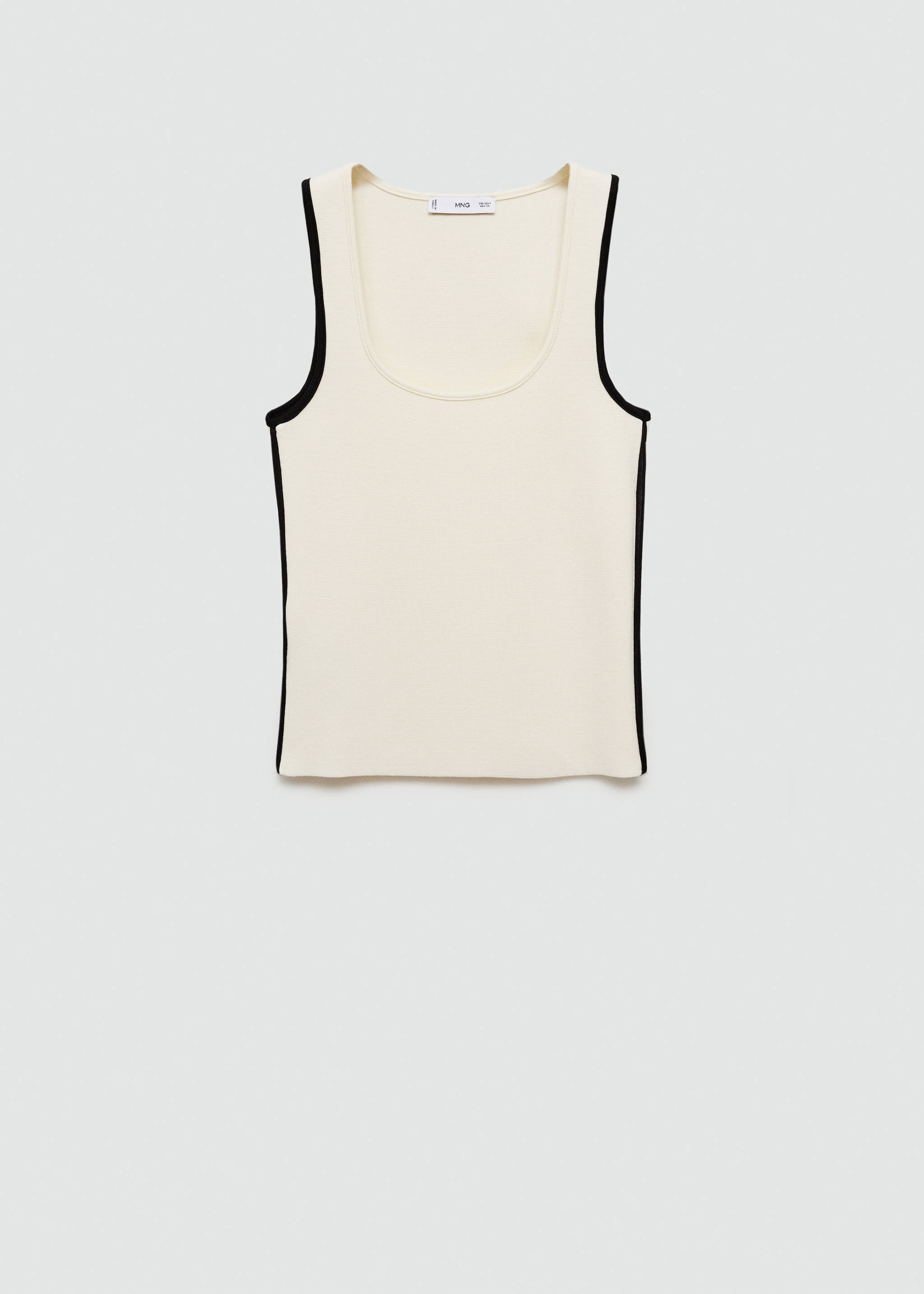 Knitted top with contrast details - Article without model
