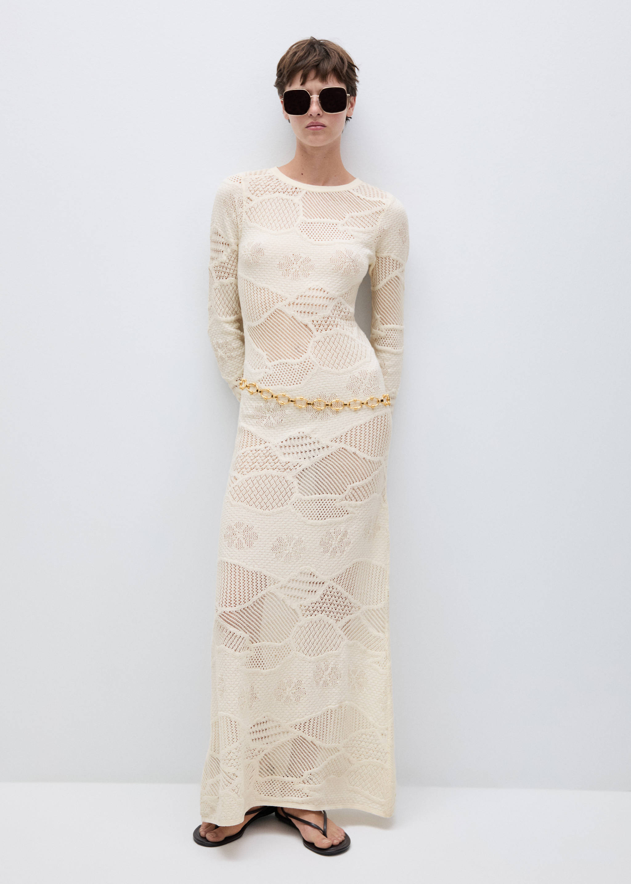 Knit long dress - General plane