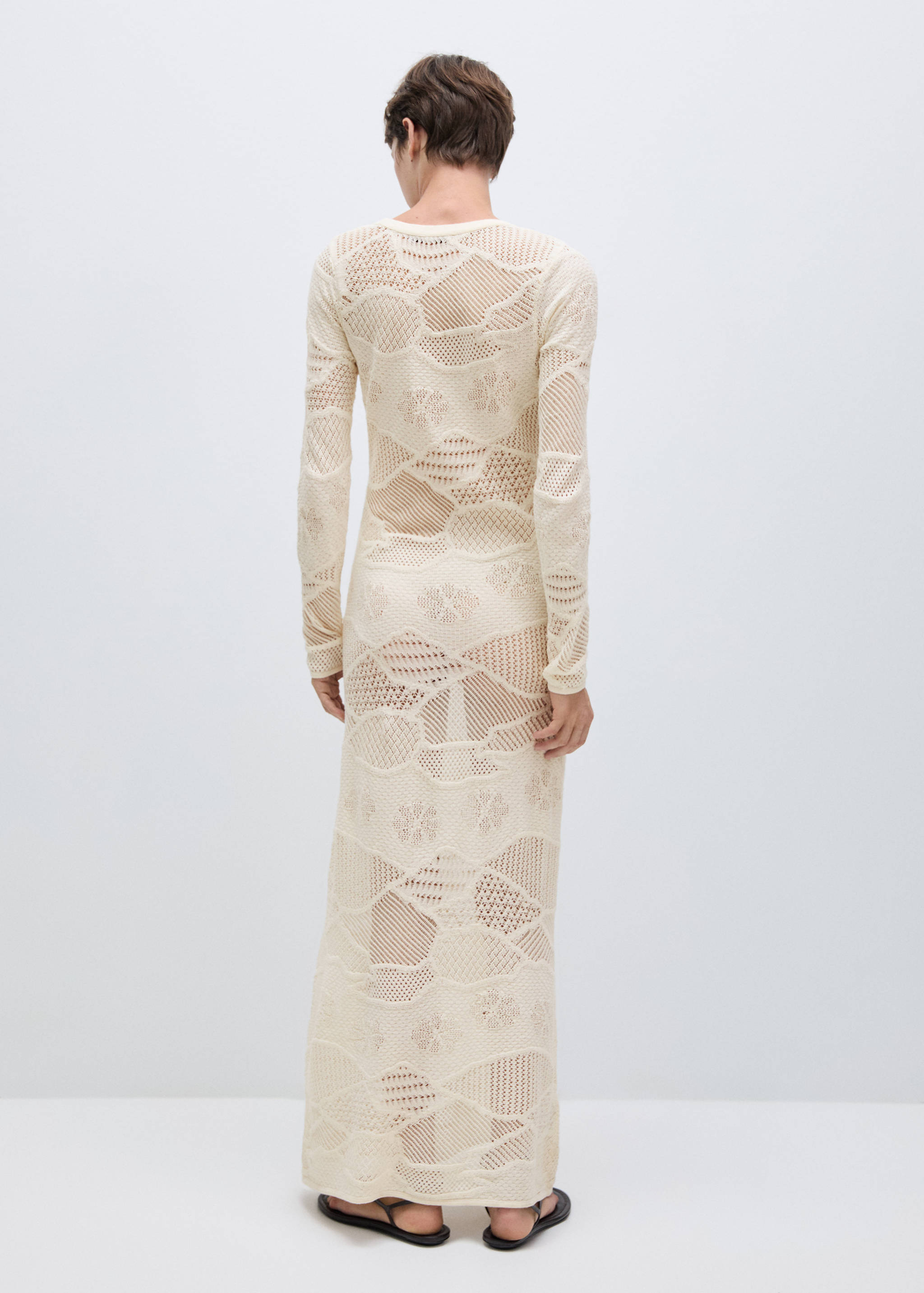 Knit long dress - Reverse of the article