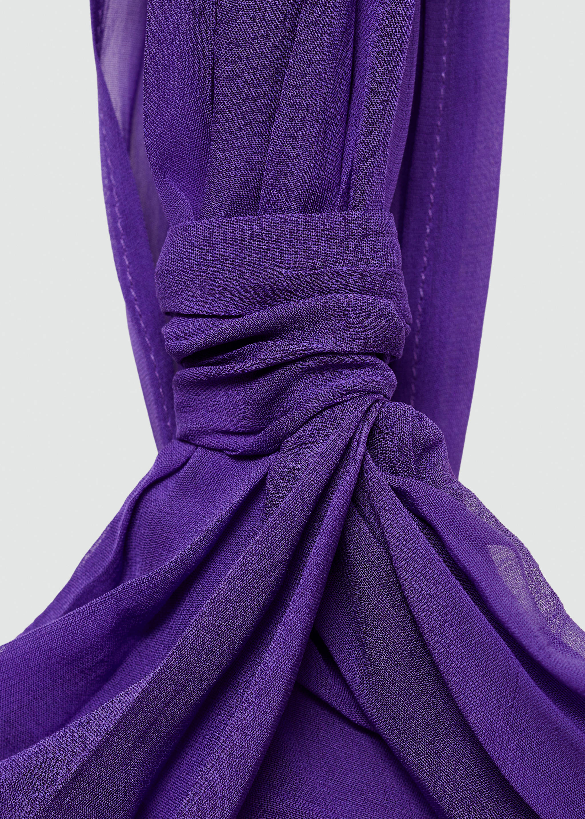 Asymmetrical draped short dress - Details of the article 8