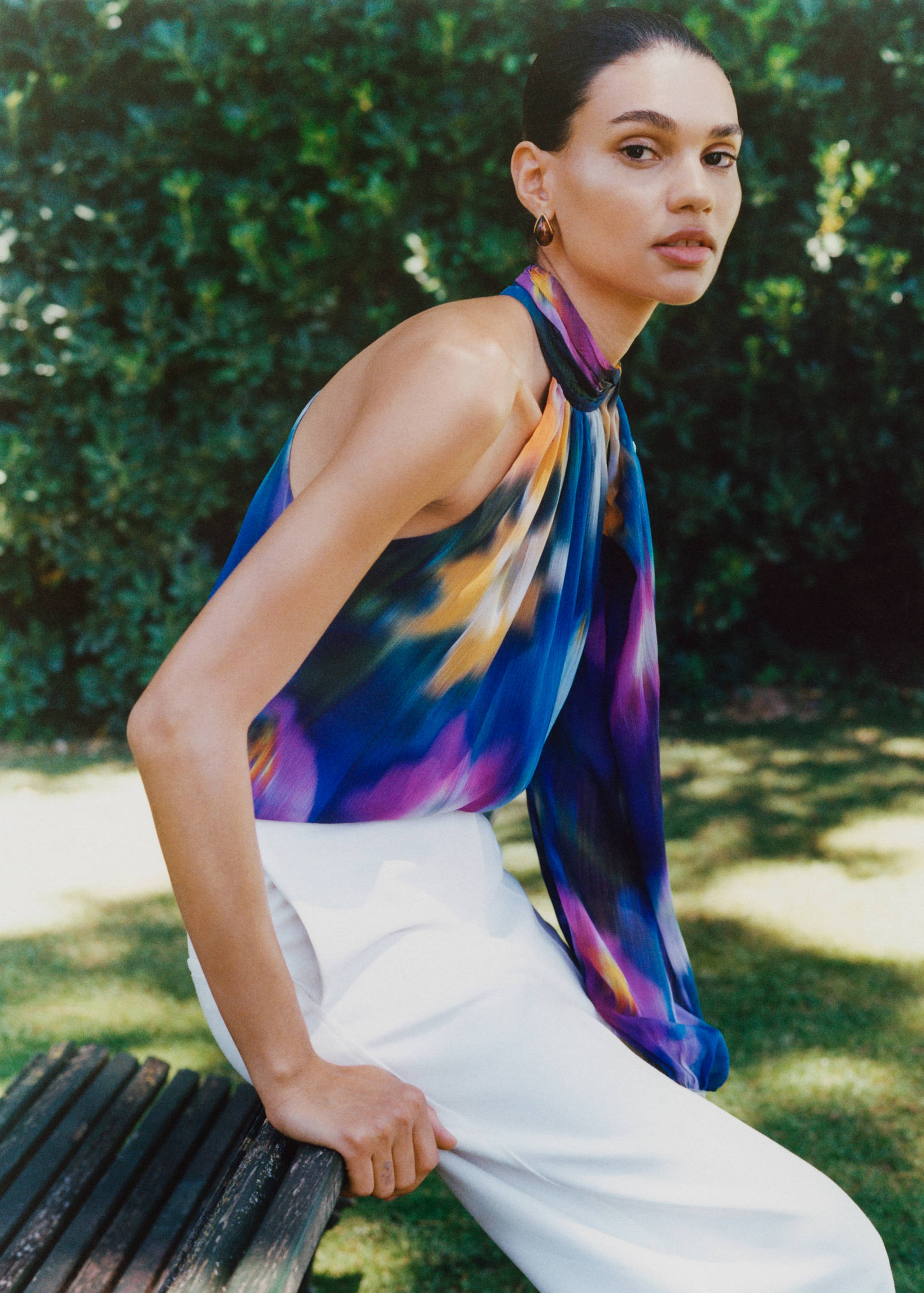 Blusa asimétrica estampada - Detalle del artículo 6